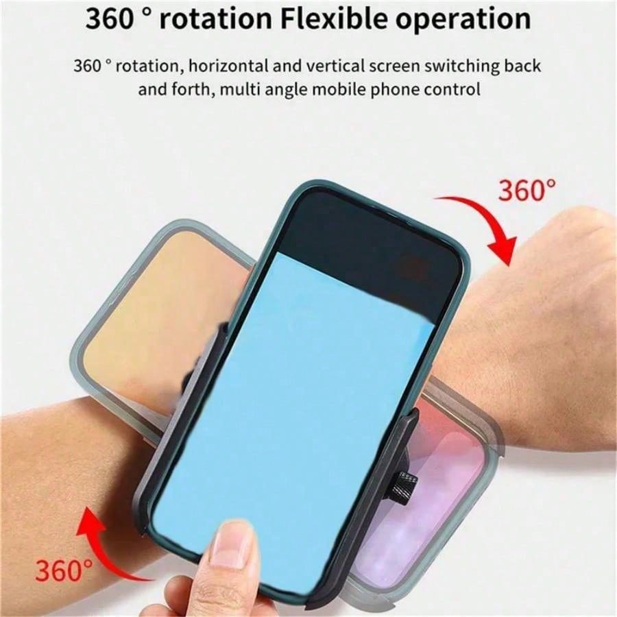 360° Rotatable Arm Wrist Phone Holder, Smart Phone Wristband Stand, Suitable For Sports, Hiking, Cycling, Walking, Running, Unisex Wrist Band