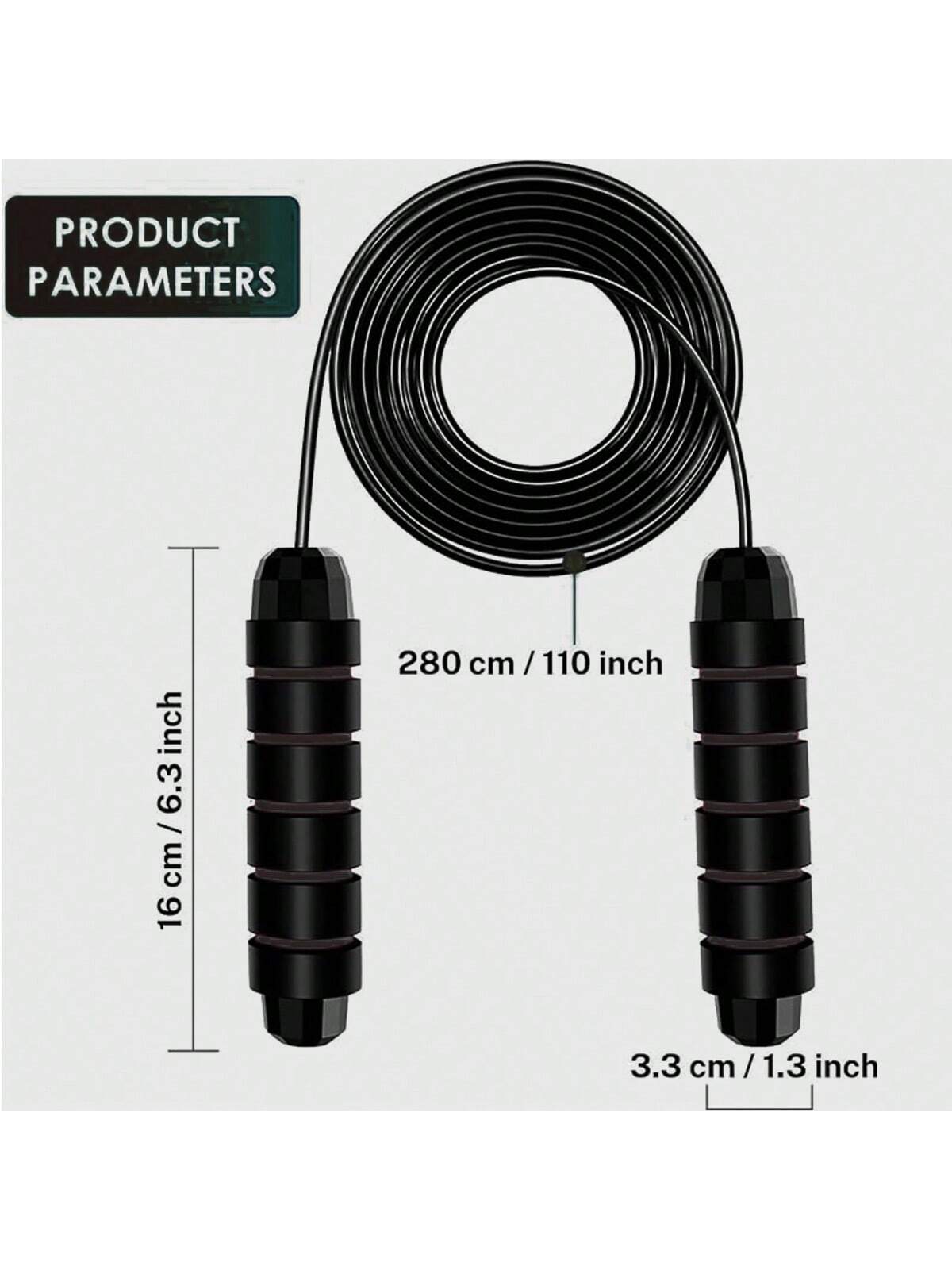 1Pc Skipping Rope With Rapid Speed Adjustable Jump Rope Cable And Memory Foam Handles Ideal For Aerobic Exercise Like Speed Training, Extreme Jumping, Endurance Training And Gym