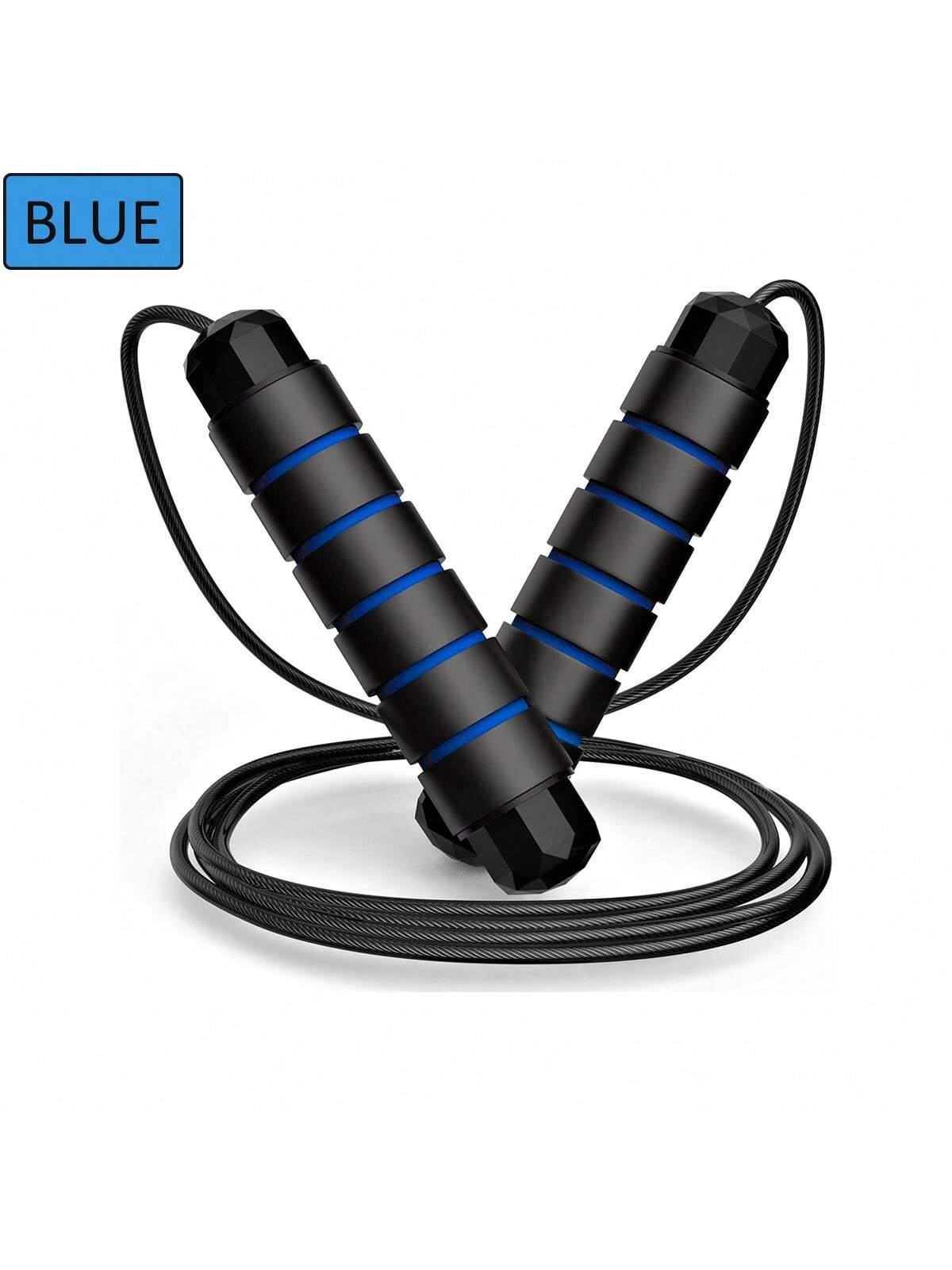 1Pc Skipping Rope With Rapid Speed Adjustable Jump Rope Cable And Memory Foam Handles Ideal For Aerobic Exercise Like Speed Training, Extreme Jumping, Endurance Training And Gym