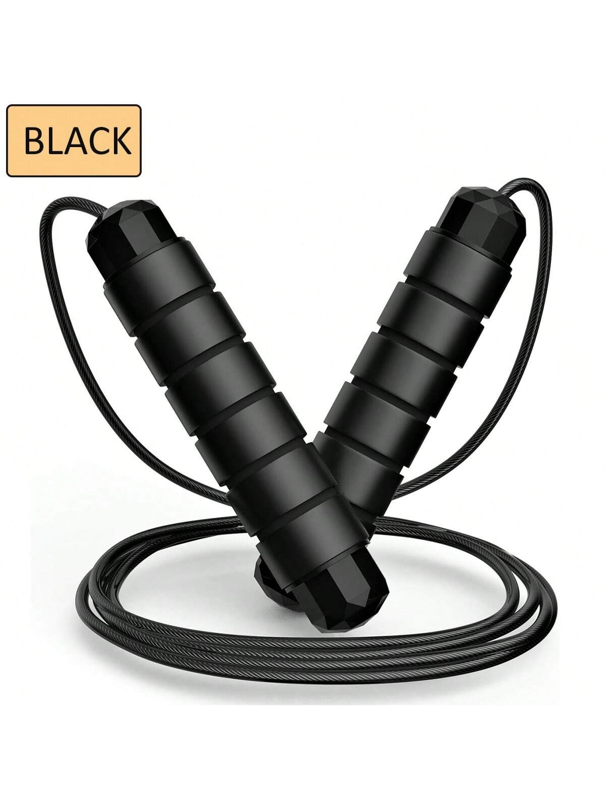 1Pc Skipping Rope With Rapid Speed Adjustable Jump Rope Cable And Memory Foam Handles Ideal For Aerobic Exercise Like Speed Training, Extreme Jumping, Endurance Training And Gym