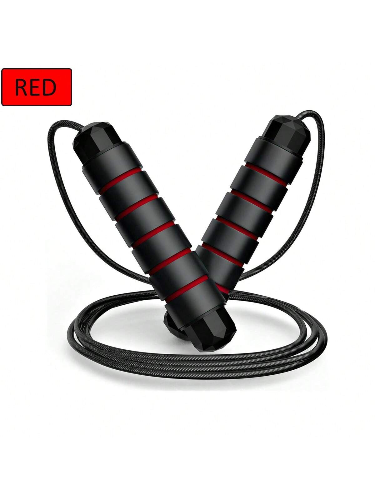 1Pc Skipping Rope With Rapid Speed Adjustable Jump Rope Cable And Memory Foam Handles Ideal For Aerobic Exercise Like Speed Training, Extreme Jumping, Endurance Training And Gym