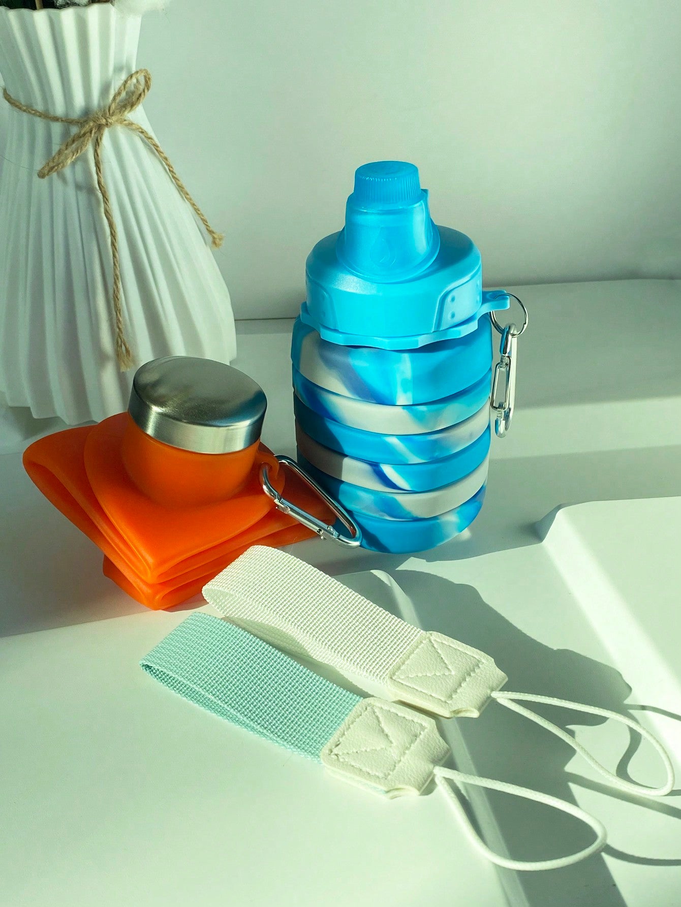 1PCCollapsible Water Bottle, Silicone Foldable Water Bottles For Travel, Easy-To-Carry Design And Compact Size, Suitable For Travel, Mountain Climbing, Outdoor Sports And Other Daily Birthday Use