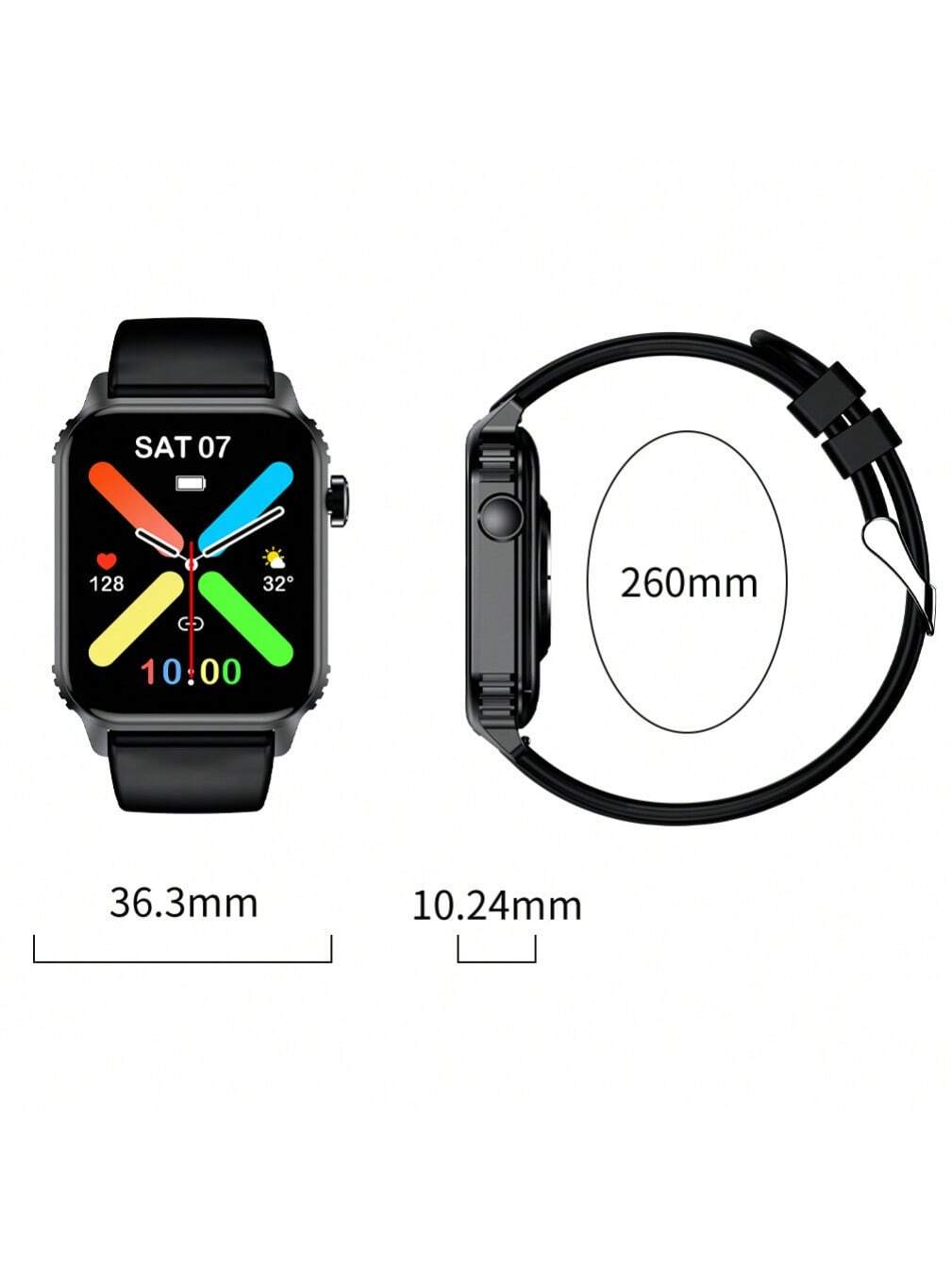 Nerunsa P66 Smart Watch Answer/Make Calls, 1.85