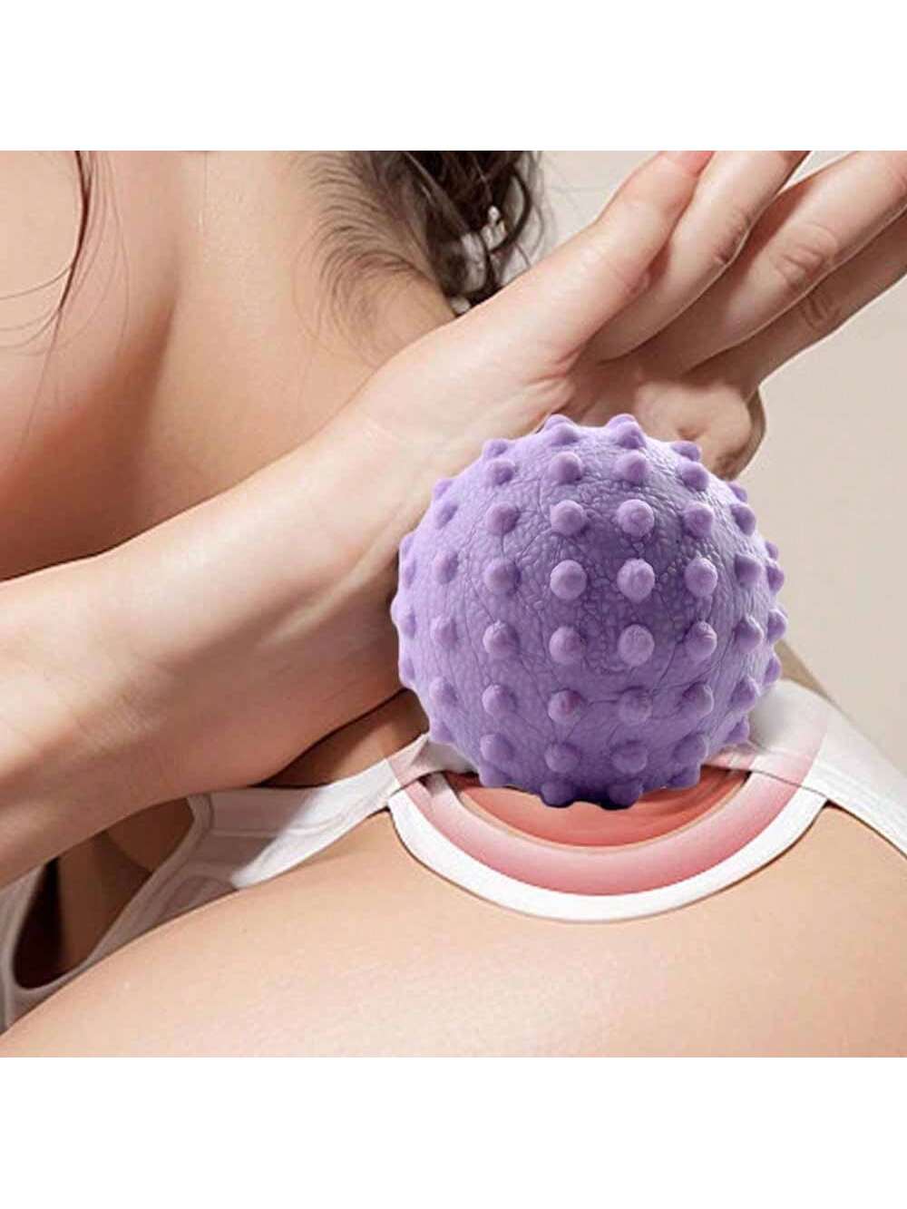 2 Piece Set Massage Ball Leg Plantar Relaxation Massager Handheld Tpe Fascia Ball Peanut Ball Massage Roller Meridian Fascia Ball Solid Massage Ball Relaxation Acupoint Rolling Ball Foot Leg Massager