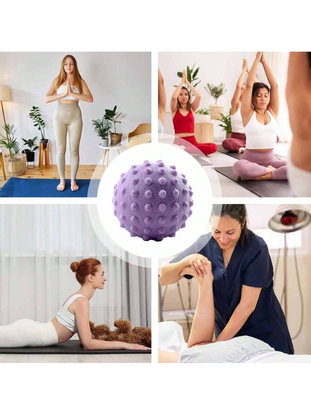 2 Piece Set Massage Ball Leg Plantar Relaxation Massager Handheld Tpe Fascia Ball Peanut Ball Massage Roller Meridian Fascia Ball Solid Massage Ball Relaxation Acupoint Rolling Ball Foot Leg Massager