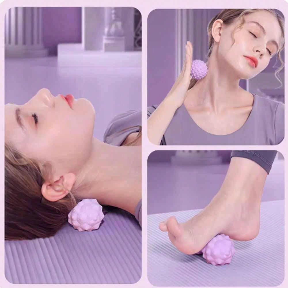 2 Piece Set Massage Ball Leg Plantar Relaxation Massager Handheld Tpe Fascia Ball Peanut Ball Massage Roller Meridian Fascia Ball Solid Massage Ball Relaxation Acupoint Rolling Ball Foot Leg Massager