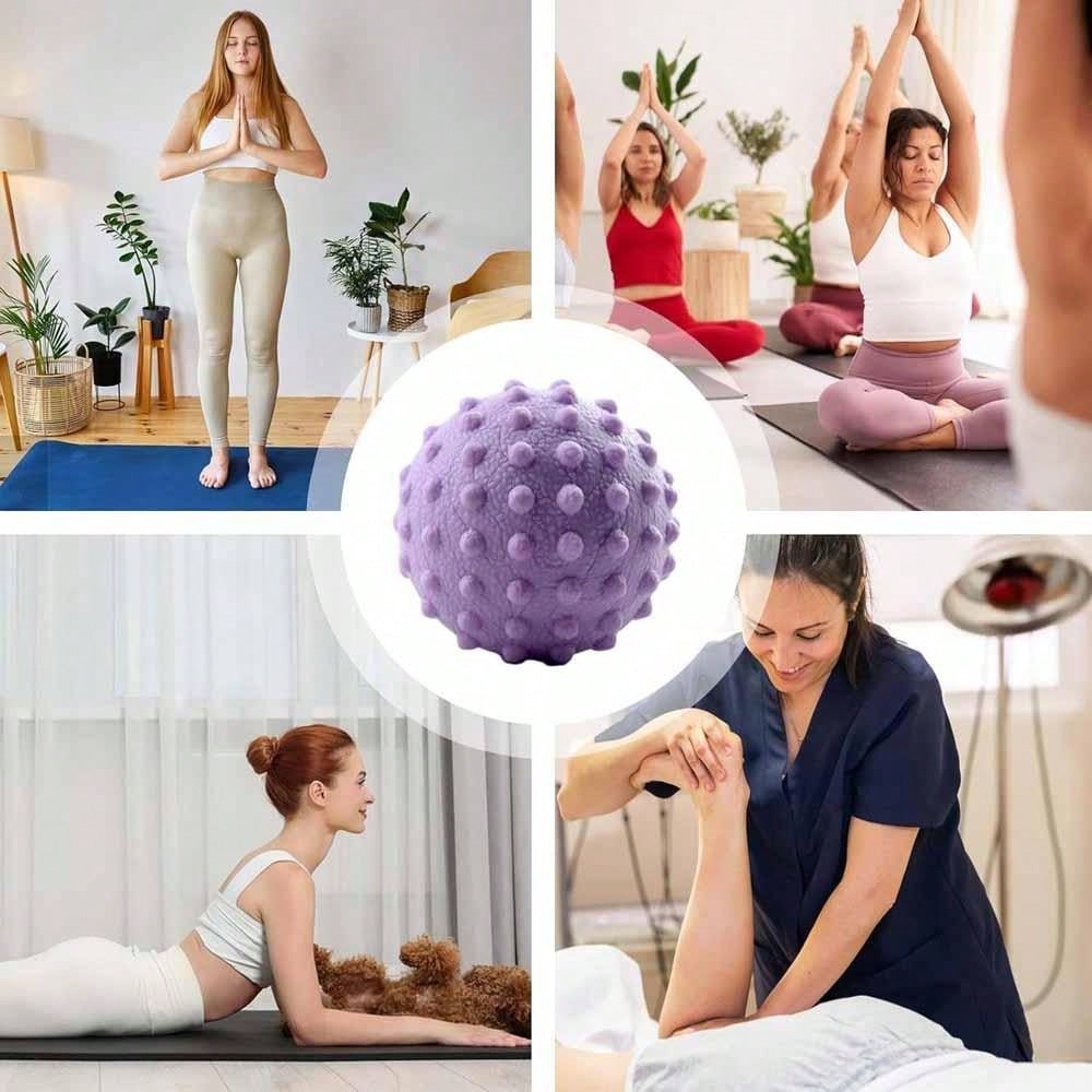 2 Piece Set Massage Ball Leg Plantar Relaxation Massager Handheld Tpe Fascia Ball Peanut Ball Massage Roller Meridian Fascia Ball Solid Massage Ball Relaxation Acupoint Rolling Ball Foot Leg Massager