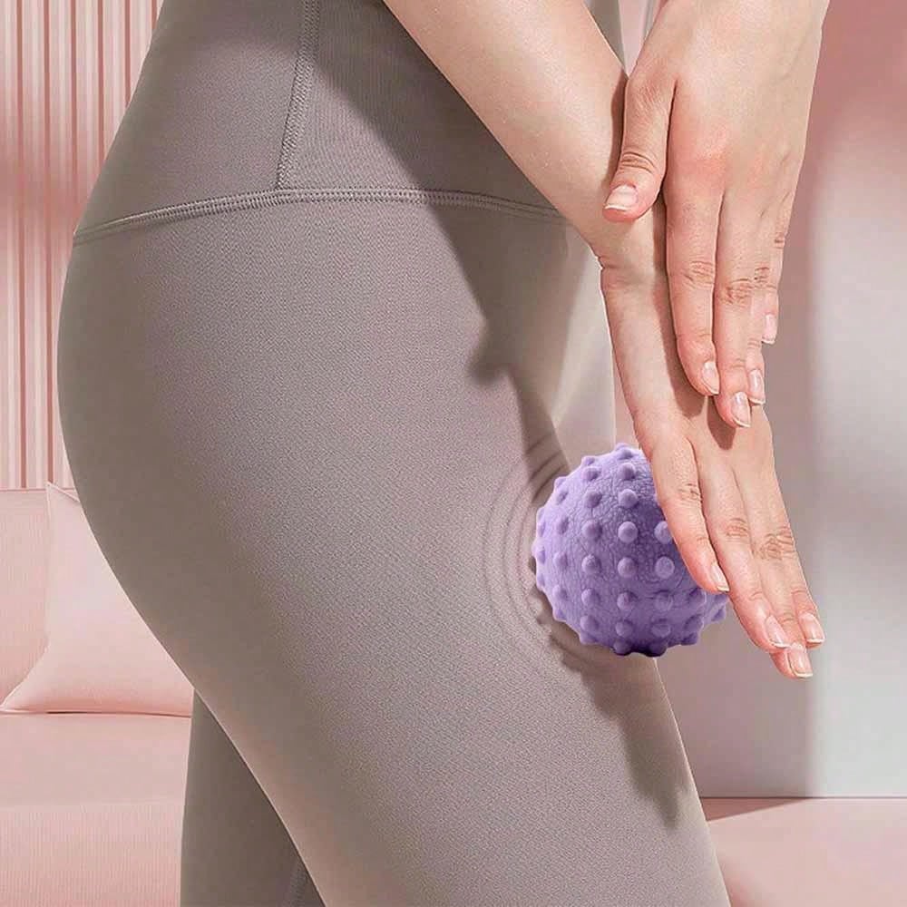 2 Piece Set Massage Ball Leg Plantar Relaxation Massager Handheld Tpe Fascia Ball Peanut Ball Massage Roller Meridian Fascia Ball Solid Massage Ball Relaxation Acupoint Rolling Ball Foot Leg Massager