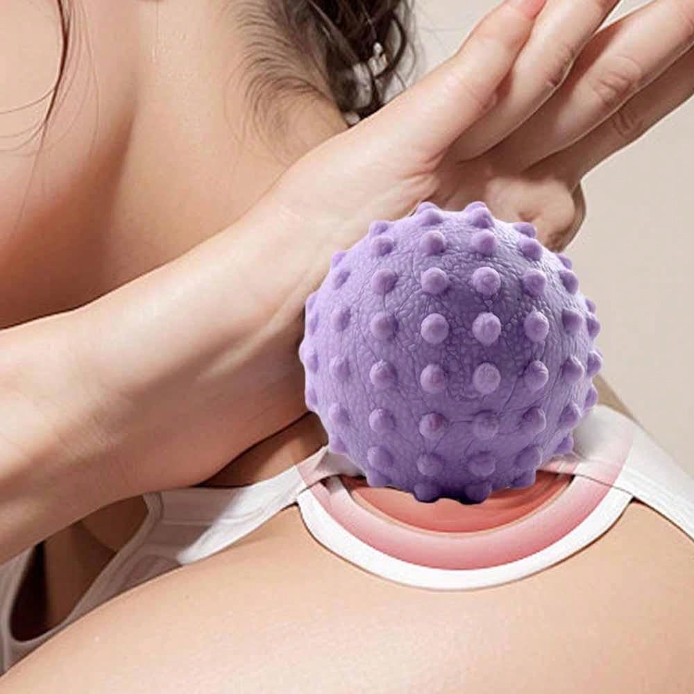 2 Piece Set Massage Ball Leg Plantar Relaxation Massager Handheld Tpe Fascia Ball Peanut Ball Massage Roller Meridian Fascia Ball Solid Massage Ball Relaxation Acupoint Rolling Ball Foot Leg Massager