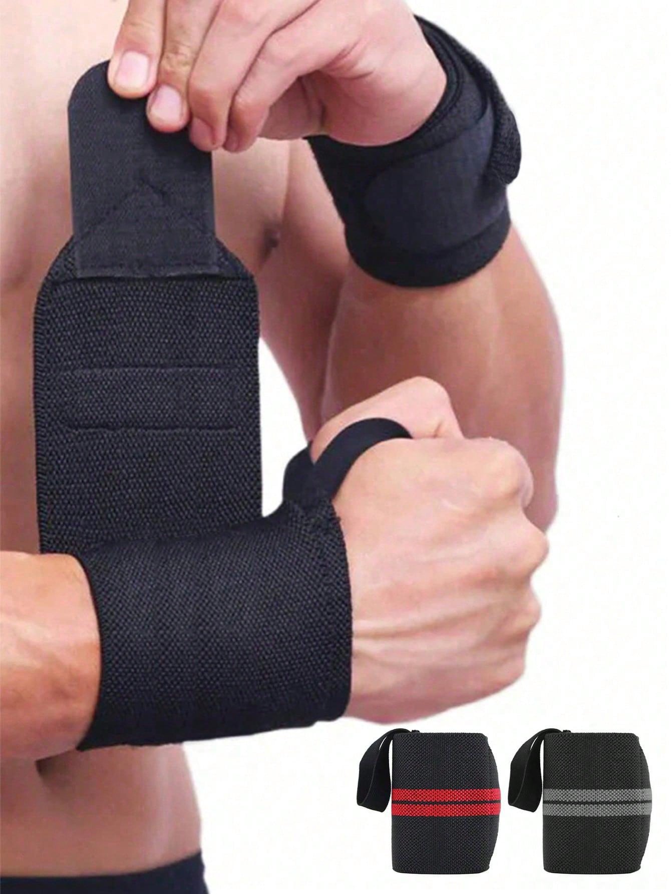 2 pcs Elastic Wrist Wraps, Wrist Support Brace, Wrist Wraps Guard Wrist Band For Gym Weightlifting, Fitness Protection, Barbell Strap