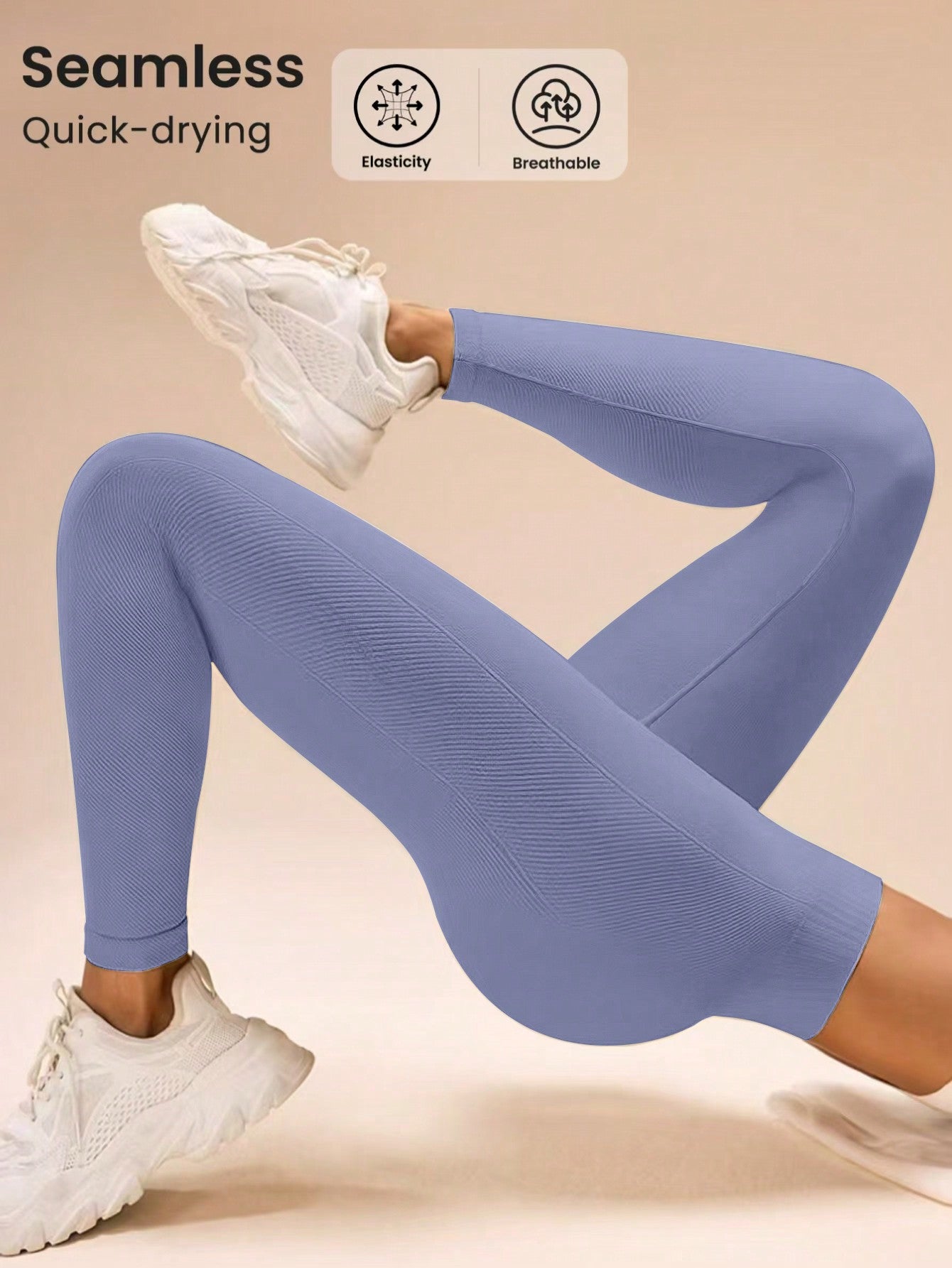 Solid High Waist Slim-Fit Leggings, Casual Everyday Wear