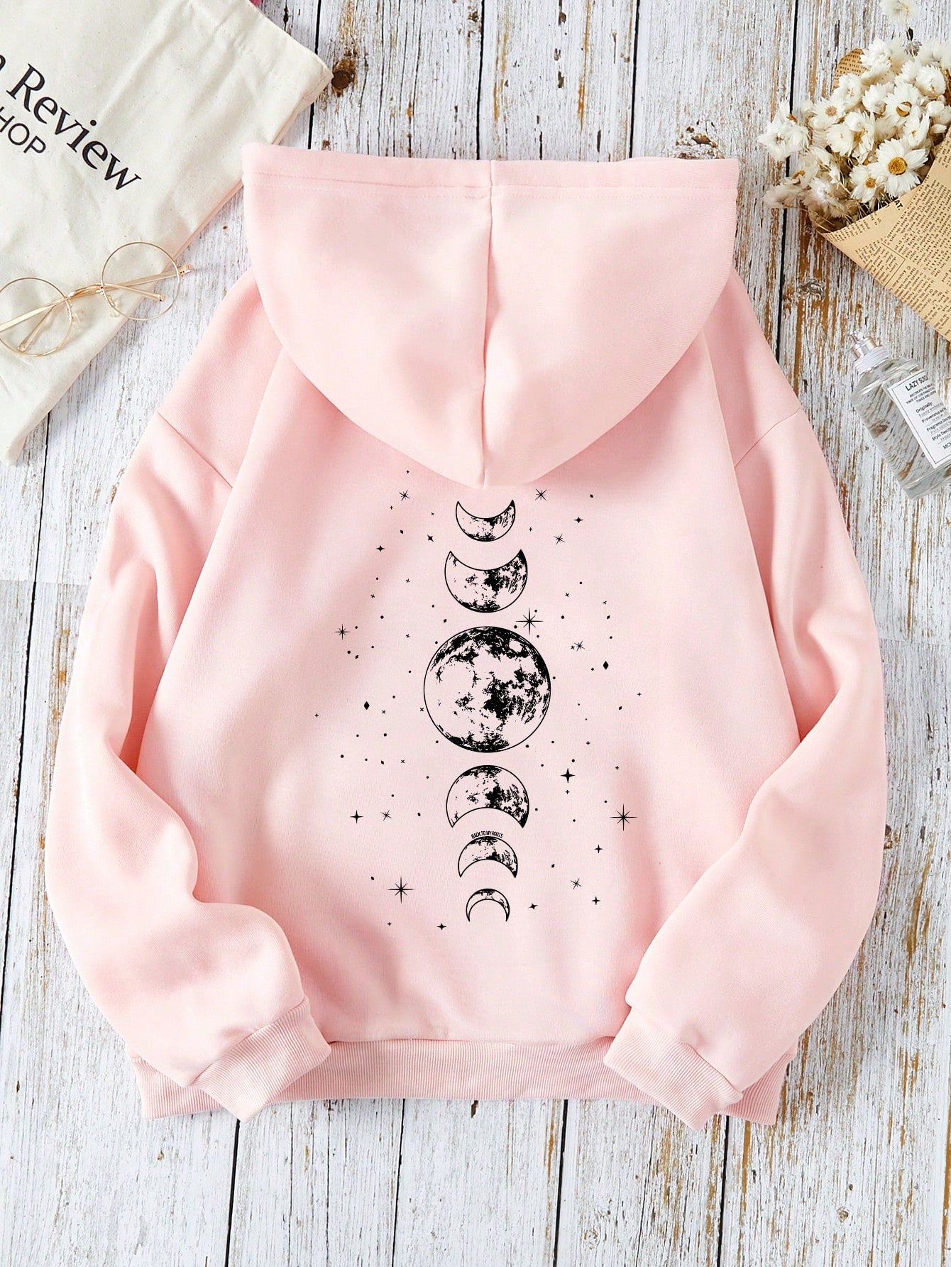 INAWLY Graphic Print Hoodie Casual Everyday Long Sleeve Sweatshirt