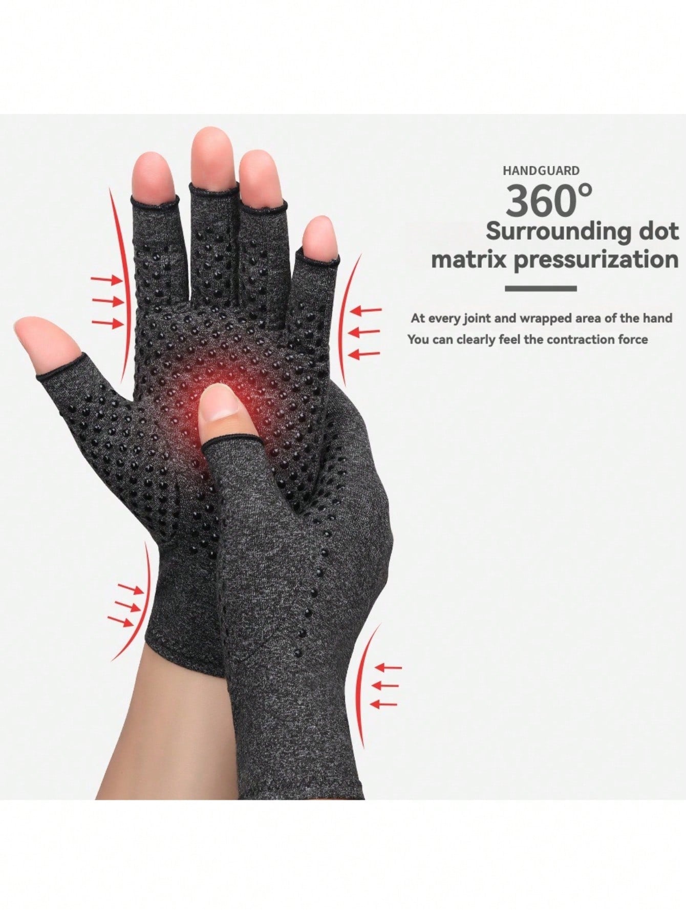 Half Finger Outdoor Compression Gloves For Cycling Joints Care Recovery Workout Sports Fitness