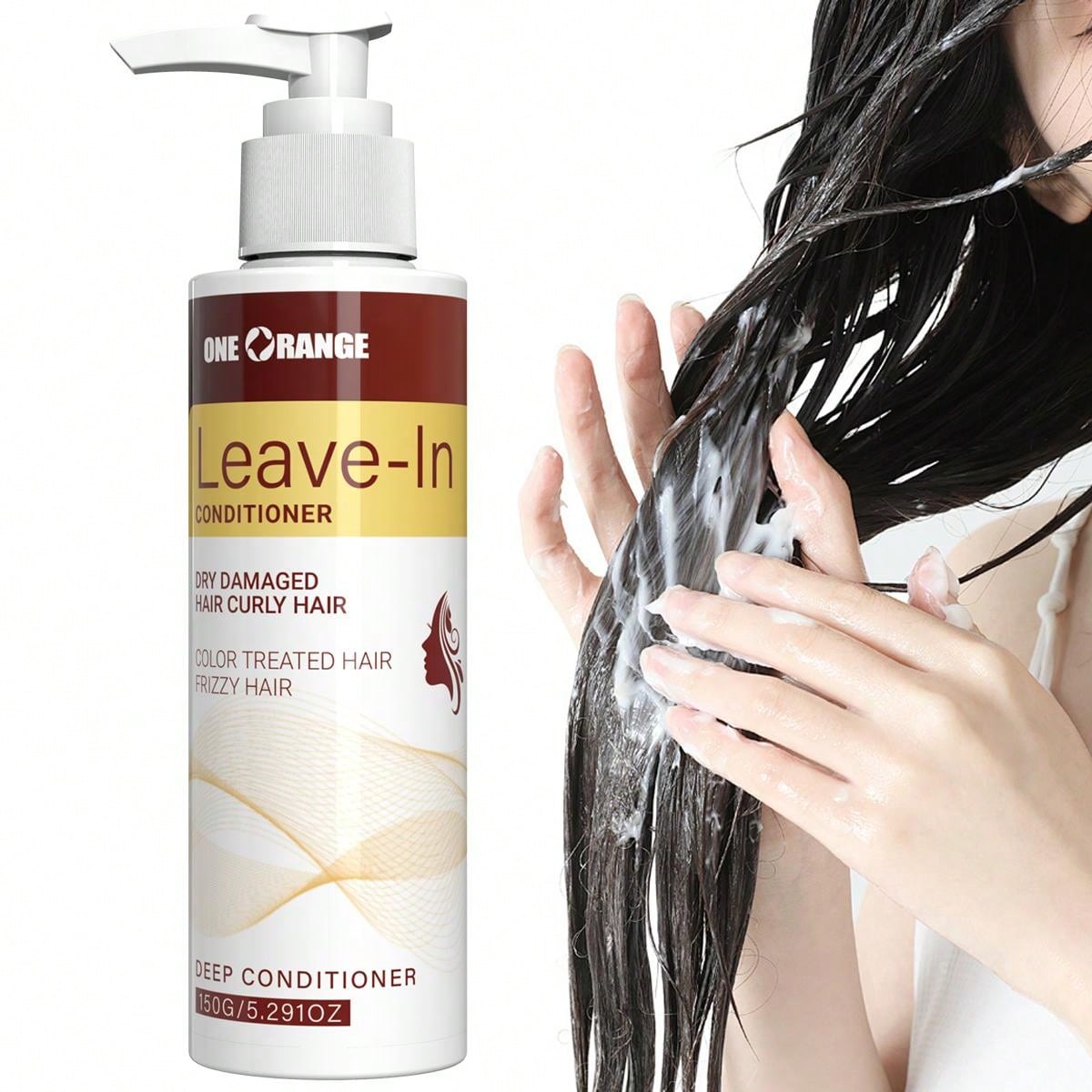 150G/5.291oz, Moisturizing Leave-In Conditioner, Hydrating Nourishing Leave-In Hair Mask: Locks In Moisture, Provides Long-Lasting Hydration, Absorbs Well, Smooths Frizz And Dryness, Leaving Hair Looking Shiny And Glossy.