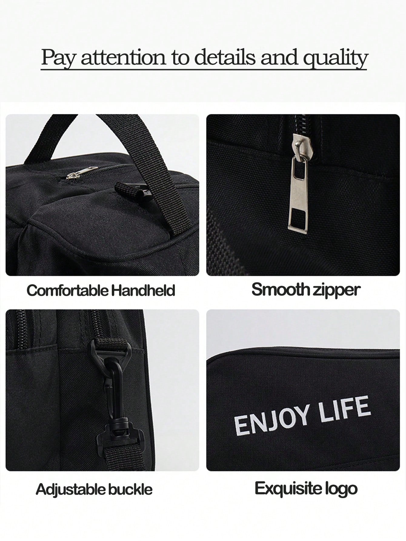 1 Pc Simple Sports And Leisure Waterproof Dry Wet Separation Swimming Bag Beach Bag Large Capacity Toileting Bag Portable Crossbody Fitness Bag For Men And Women For Travel Business