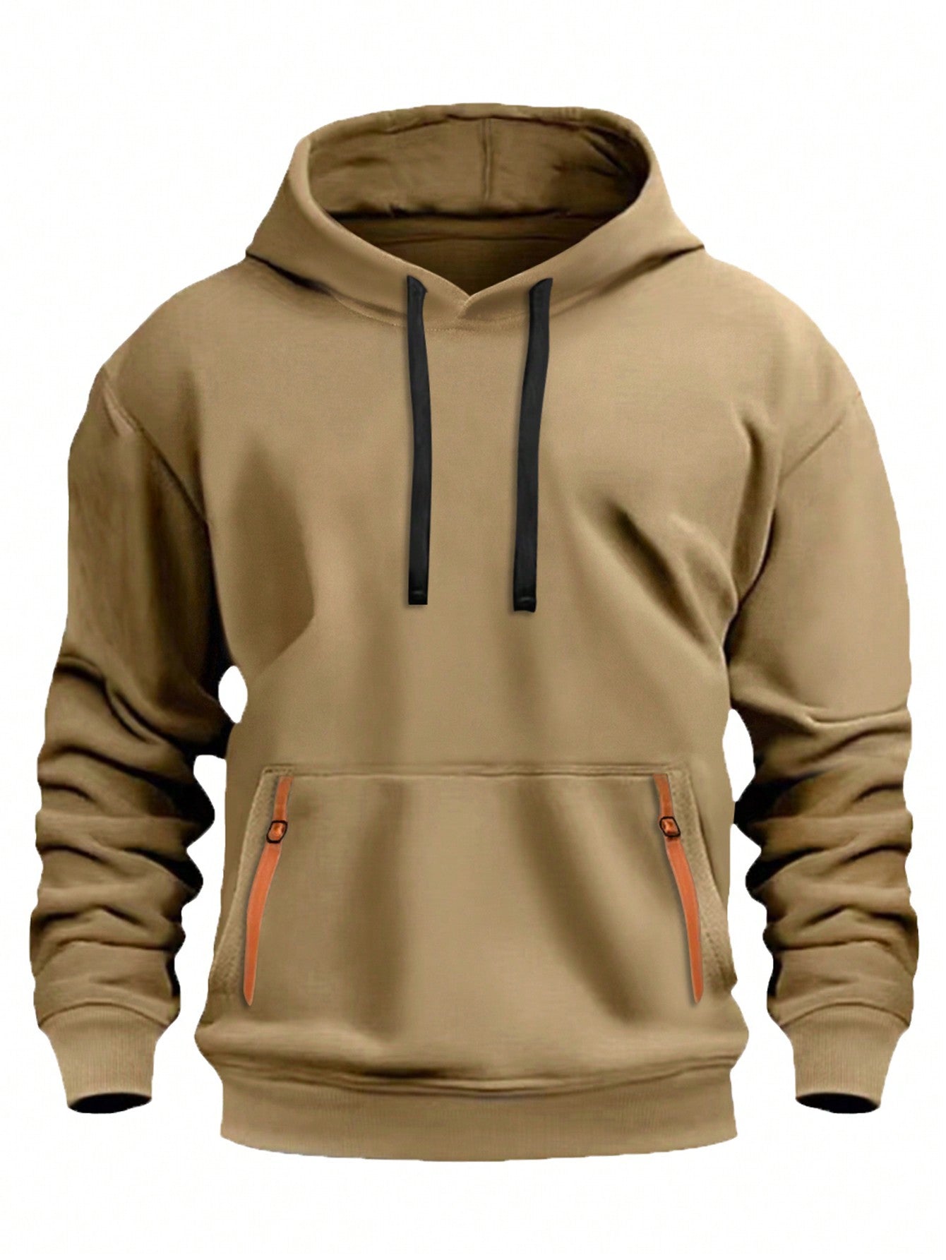 Men's Casual Fleece Hoodie Sweatshirt, Fashion Sports Running Fitness Warm Pullover With Drawstring, Spring/Autumn/Winter