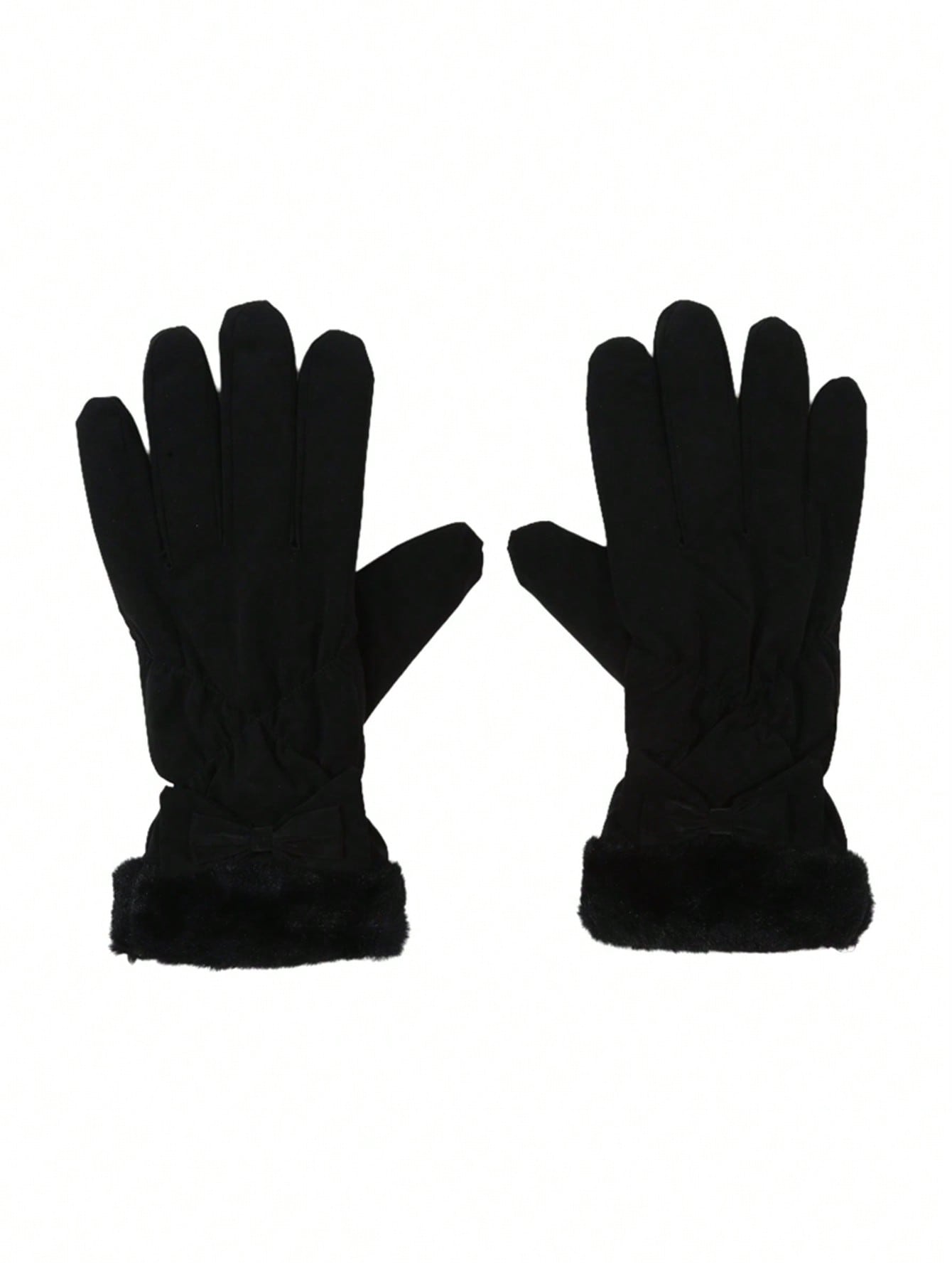 1 Pair Of Ski Gloves For Men And Women. Warm With Fleece In Winter. Suitable For Outdoor Cycling And Mountaineering. Thickened, Waterproof, Windproof And Cold-Proof.