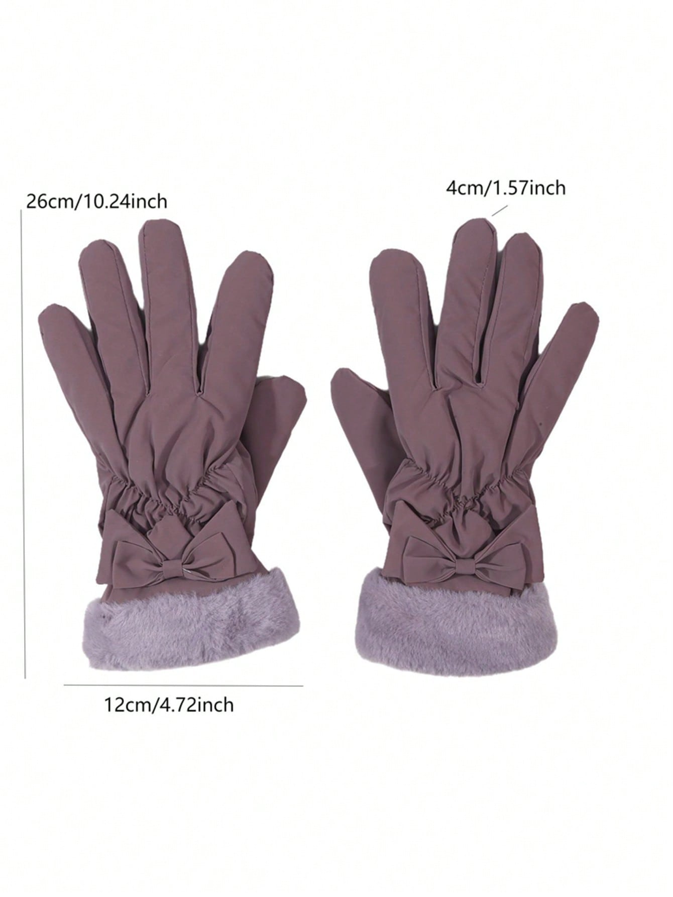 1 Pair Of Ski Gloves For Men And Women. Warm With Fleece In Winter. Suitable For Outdoor Cycling And Mountaineering. Thickened, Waterproof, Windproof And Cold-Proof.