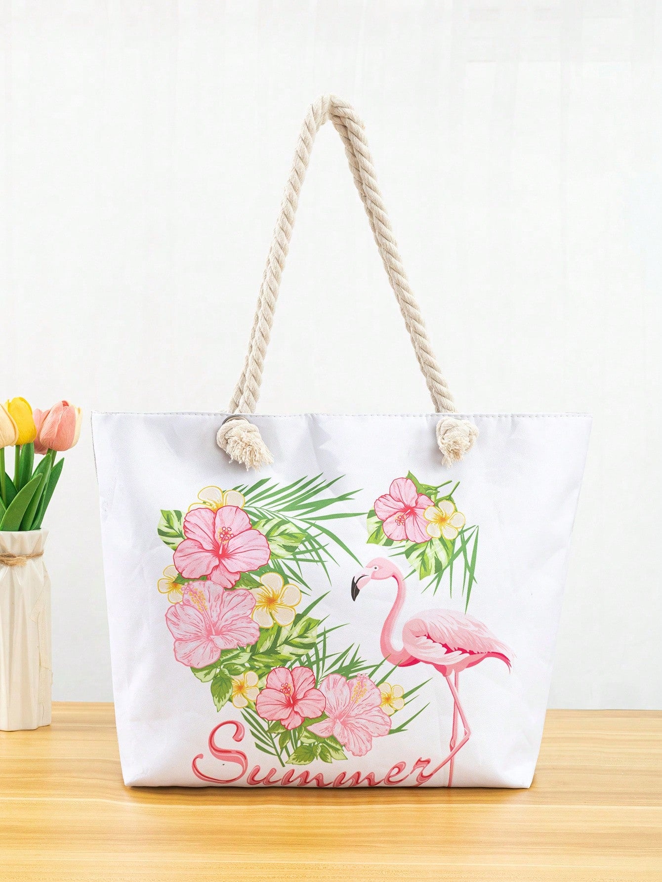 New Sale Fashion Print Shoulder Bag, Minimalist Style, Suitable For Beach, Students, Shopping, Casual, Vacation, Oversized Tote