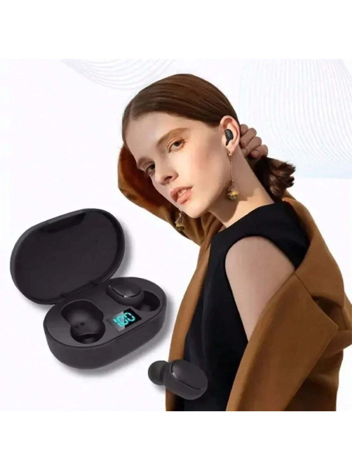 E6S TWS Wireless Bluetooth Headphones Waterproof Noise Cancelling LED Earbuds With Mic Wireless Headset Bluetooth Earphones