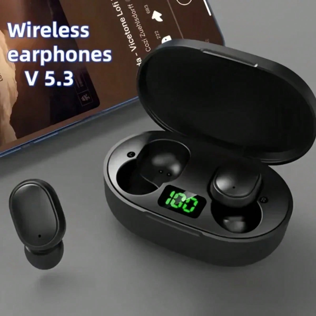 E6S TWS Wireless Bluetooth Headphones Waterproof Noise Cancelling LED Earbuds With Mic Wireless Headset Bluetooth Earphones