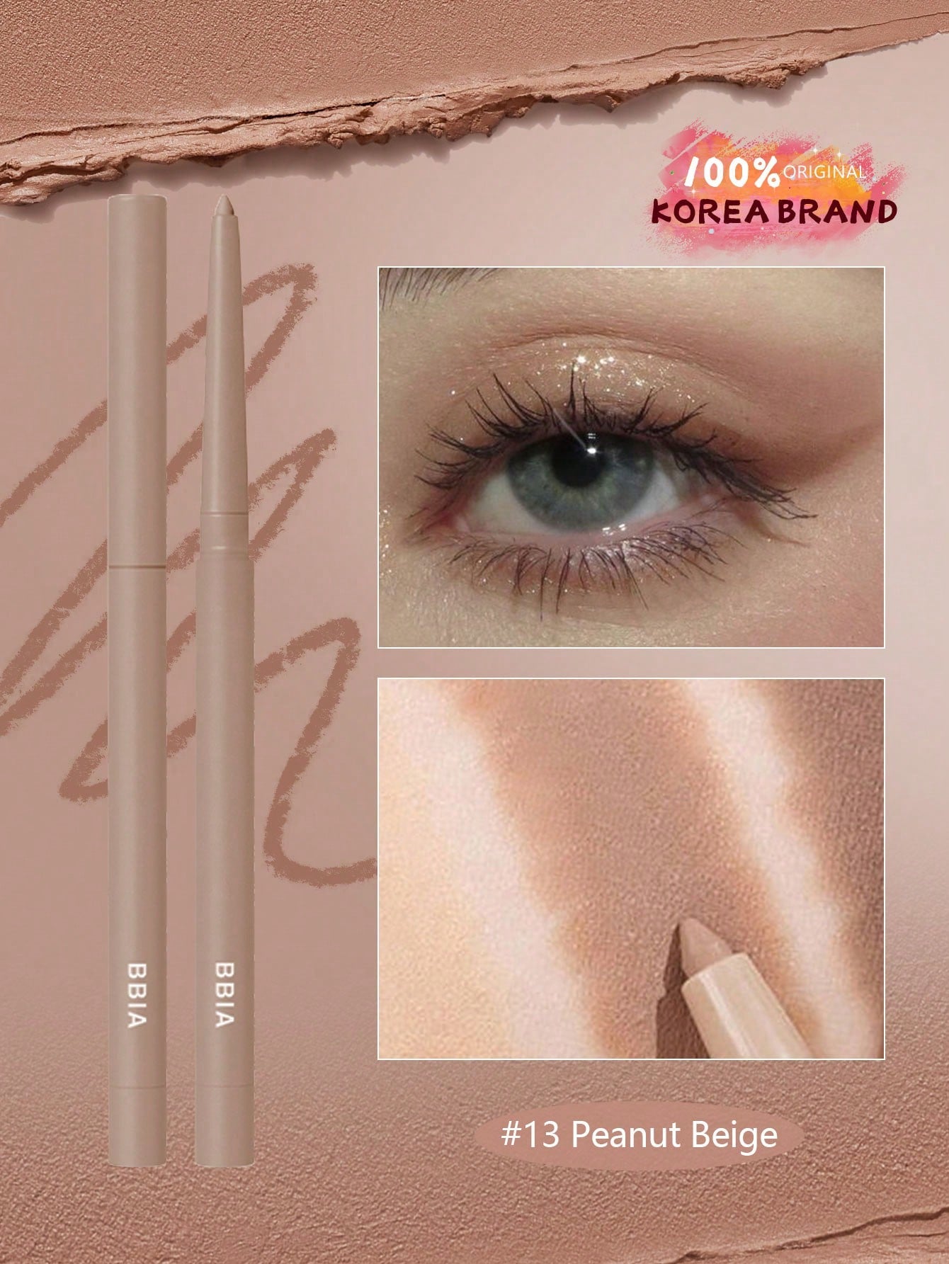 Bbia Last Auto Gel Eyeliner 0.3g - 12 Cream Beige, Eyeliner Gel Pencil, Easy Drawing With Quick Dry, Long-Wearing, Ultra-Smooth, Smudge-Proof, Shadow