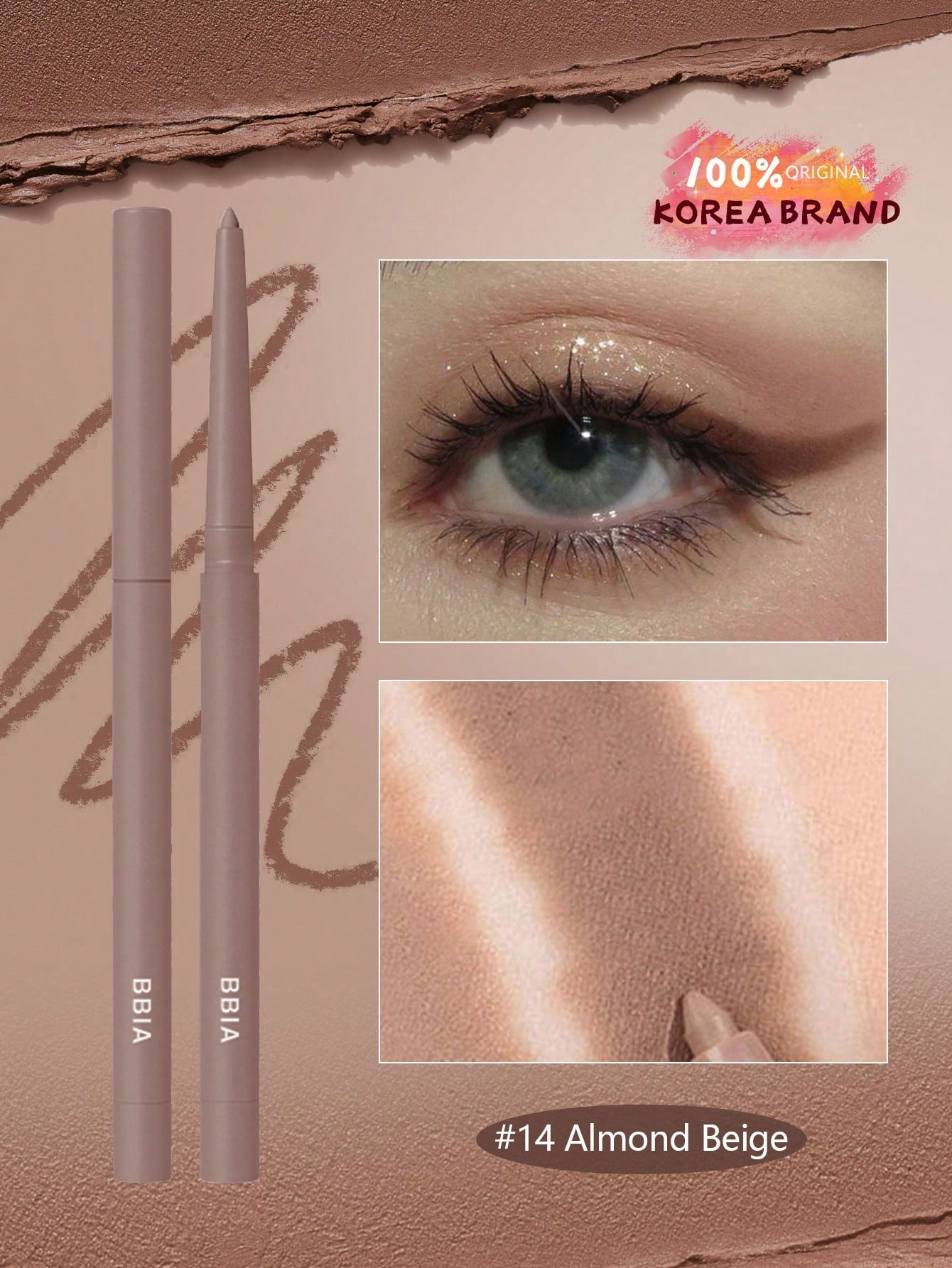 Bbia Last Auto Gel Eyeliner 0.3g - 12 Cream Beige, Eyeliner Gel Pencil, Easy Drawing With Quick Dry, Long-Wearing, Ultra-Smooth, Smudge-Proof, Shadow