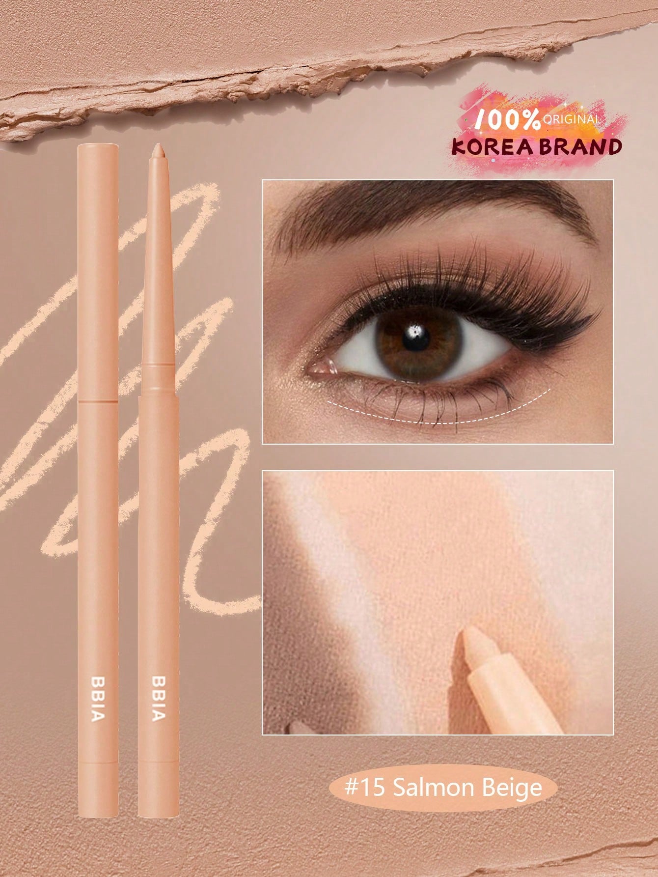 Bbia Last Auto Gel Eyeliner 0.3g - 12 Cream Beige, Eyeliner Gel Pencil, Easy Drawing With Quick Dry, Long-Wearing, Ultra-Smooth, Smudge-Proof, Shadow