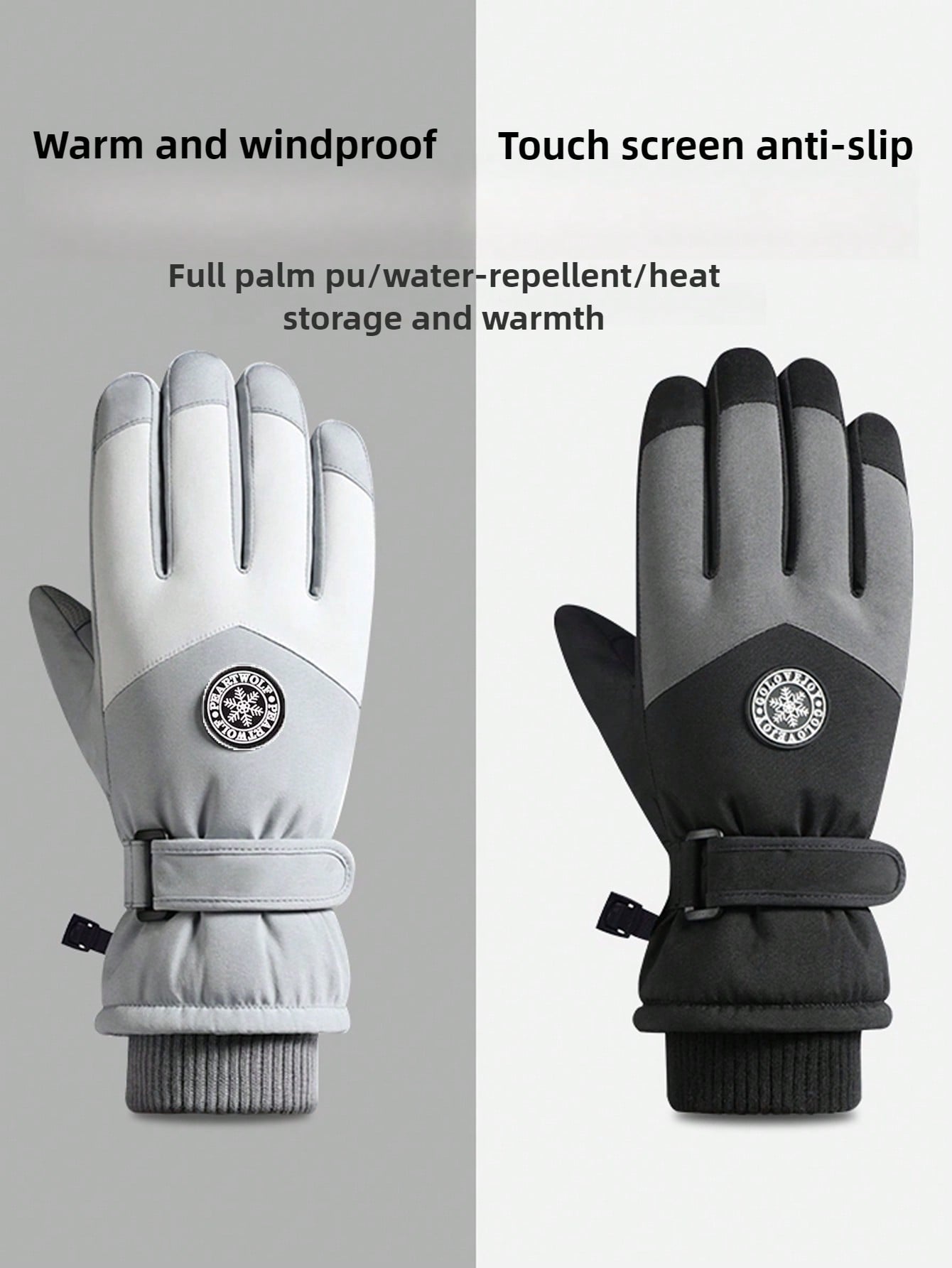 1 Pair Skiing Gloves For Women