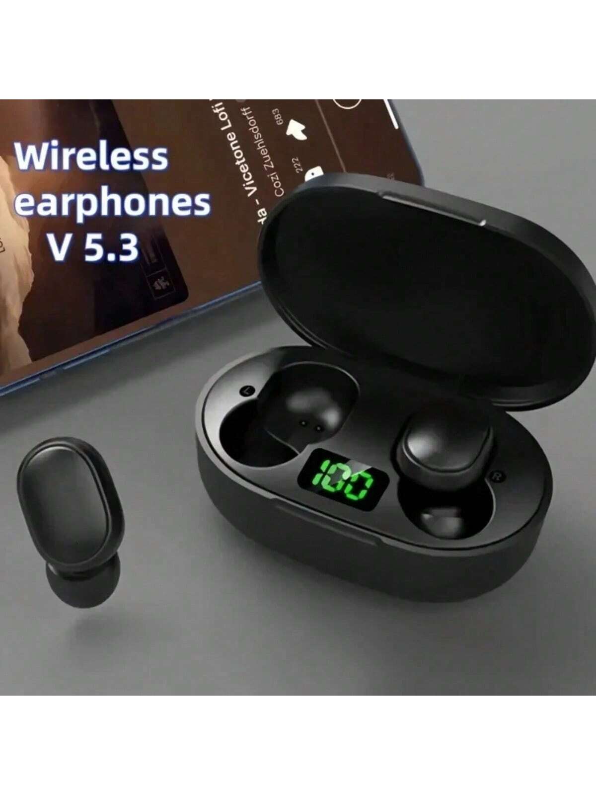 E6S TWS Wireless Bluetooth Headphones Waterproof Noise Cancelling LED Earbuds With Mic Wireless Headset Bluetooth Earphones