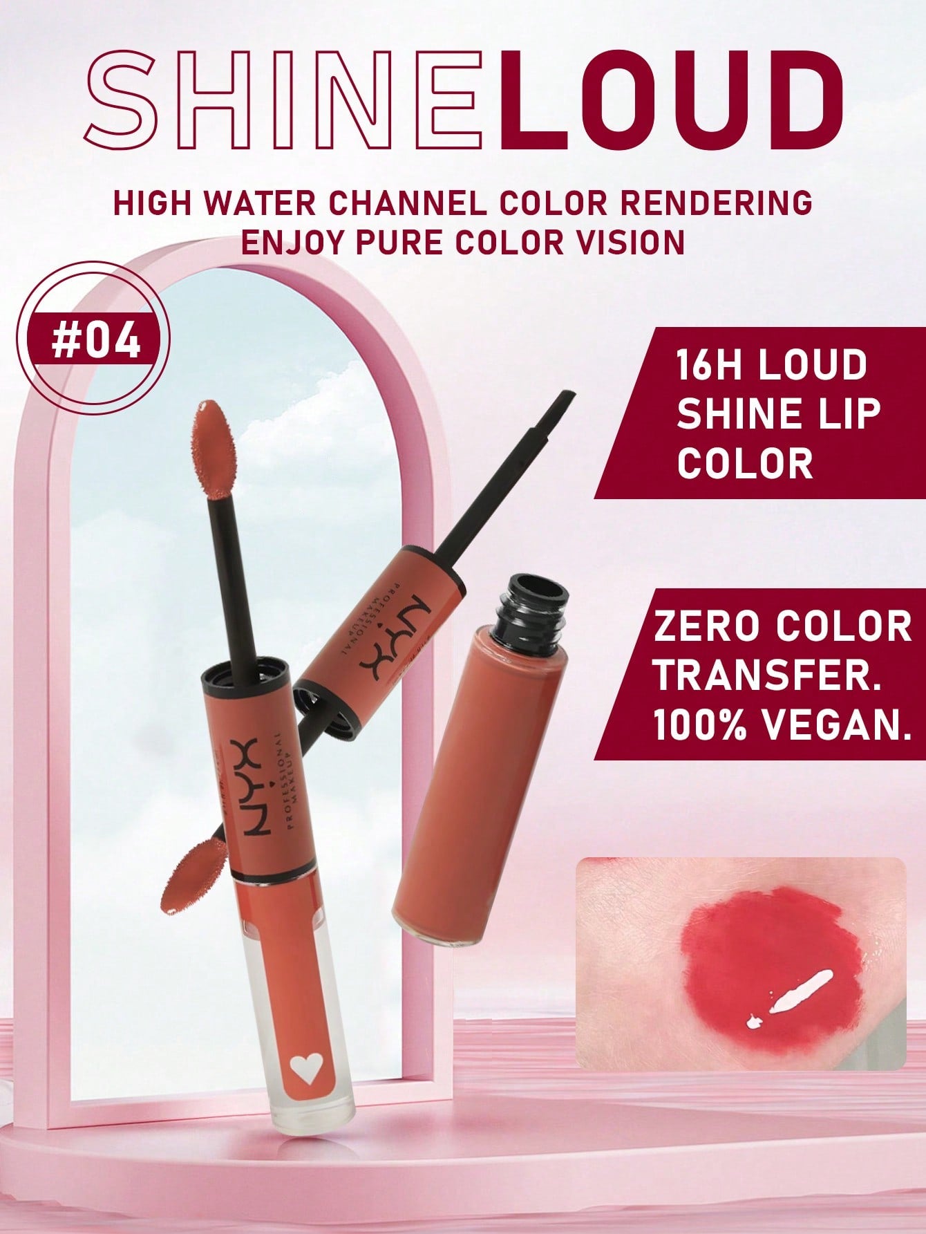 NYX NYX Shine Loud High Shine Lip Color 03 -Ambition Statement Color 6.8ml/0.24 Oz