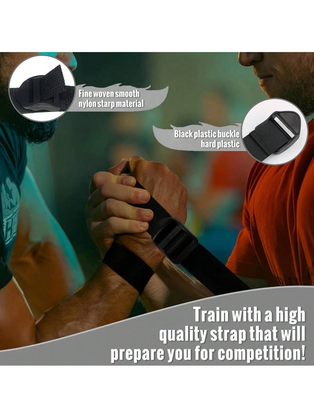 1 Pc Universal Nylon Wrist Support Strap, Non-Slip Grip For Arm Wrestling, 40 Inch Length