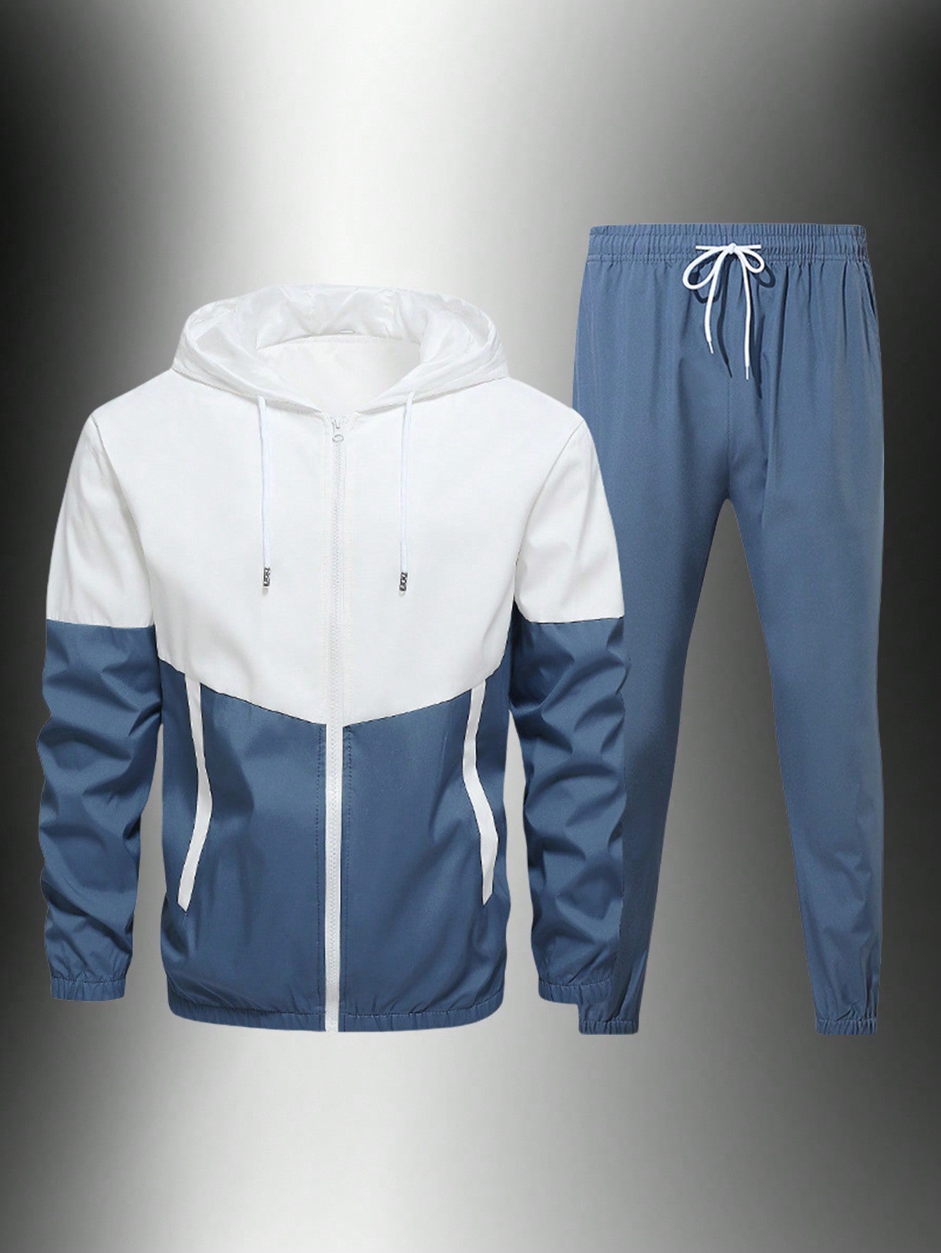 1 Set Of Boyfriend Style Men's Breathable Color-Block Running Outdoor Sports Fashion Casual Quick-Drying Sports Set Boyfriend Style Men Two Pieces Outfits