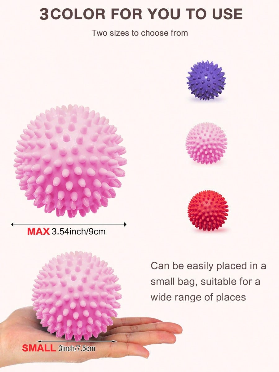 1pc Yoga Massage Ball Back,Spiky Massage Balls For Feet, Hands, Muscles - Firm, Medium And Soft Spiked Massager Rollers