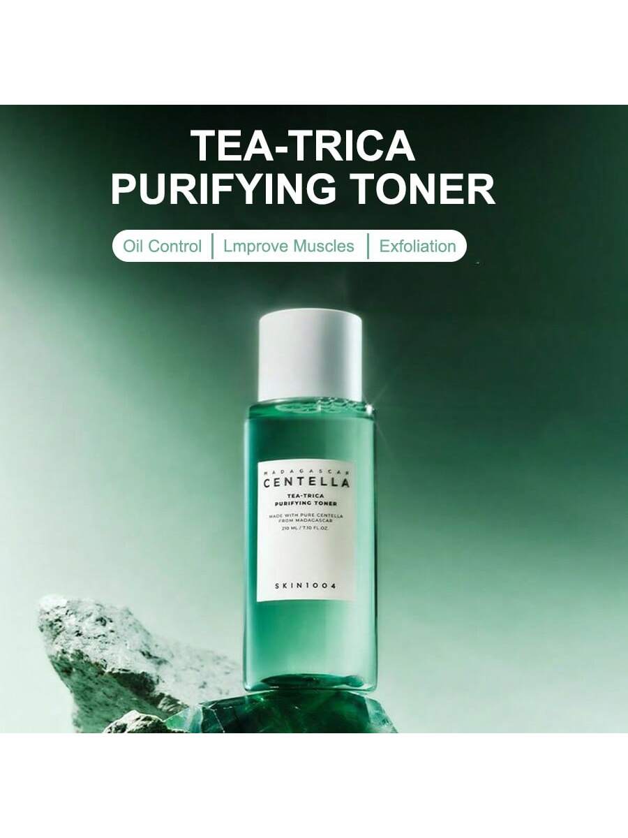 Madagascar CentellaTea-Trica Purifying Tone Facial Toner With Centella Salicylic Acid Niacinamide Hydrating Toner,Oil Control Soothing Hydration, Acne Care Perfect Gift Skin Care 7.10 Fl.Oz, 210ml