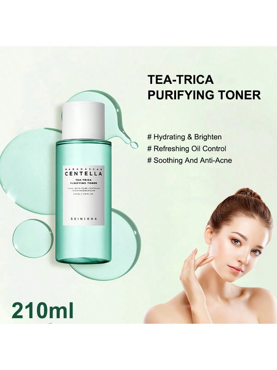 Madagascar CentellaTea-Trica Purifying Tone Facial Toner With Centella Salicylic Acid Niacinamide Hydrating Toner,Oil Control Soothing Hydration, Acne Care Perfect Gift Skin Care 7.10 Fl.Oz, 210ml