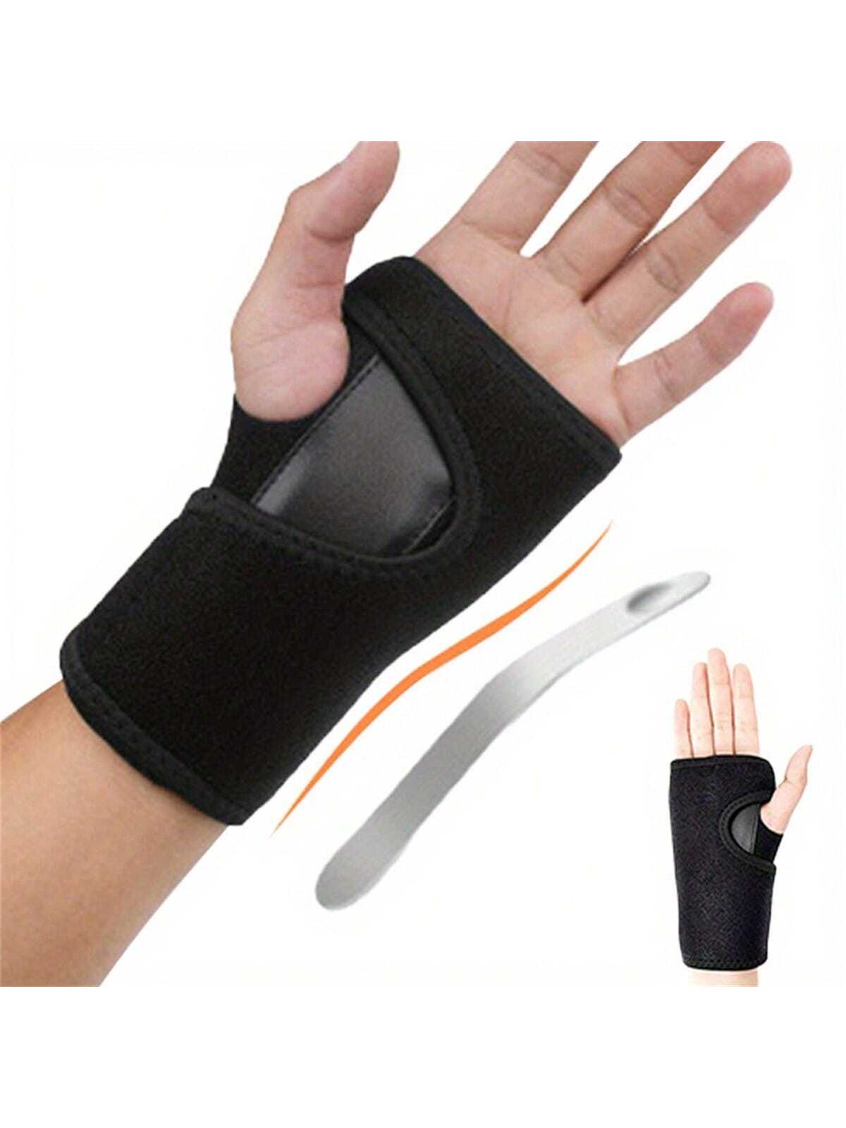 1pc Detachable Steel Plate Wrist Support Adult Breathable Wrist Fixed Sports Protective Gear