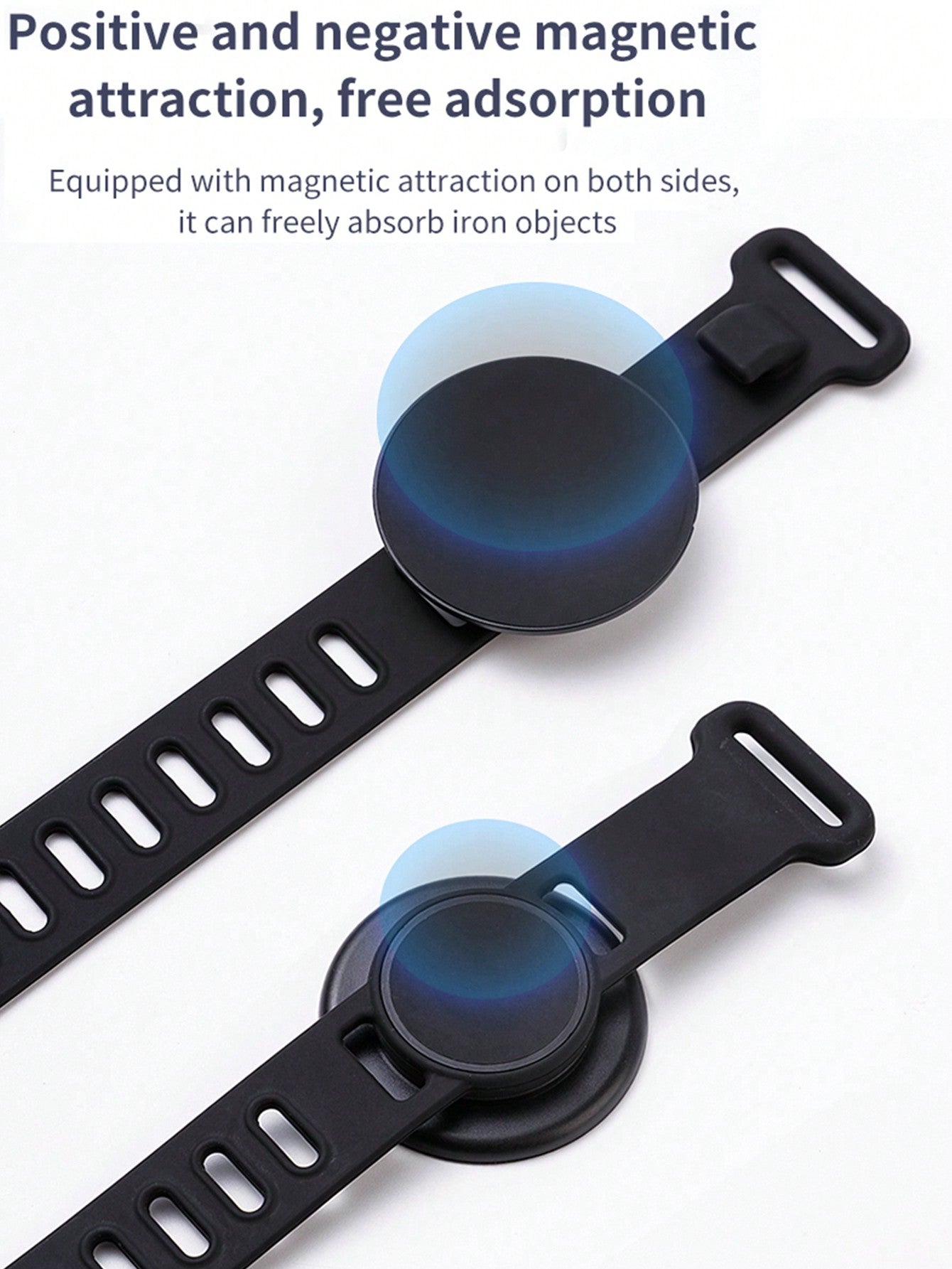 Must-Have Outdoor! Magnetic Elastic Strap Wristwatch Holder With Built-In Mirror, Allows Hassle-Free Running