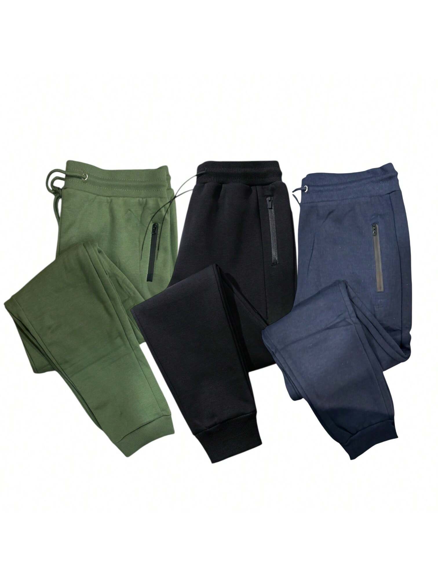 Mens Fleece Joggers 3 Pack Ultra Soft Confort Pack