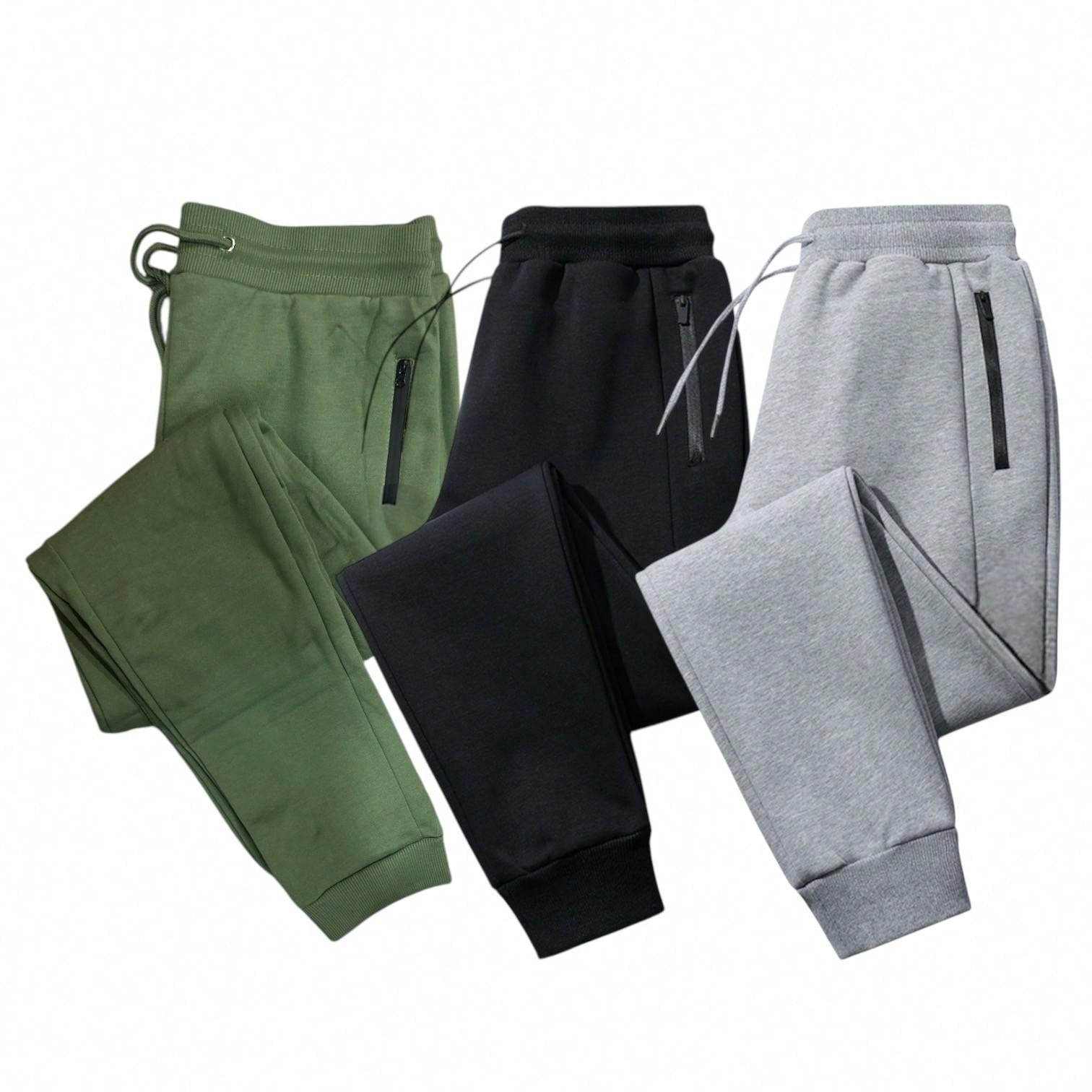 Mens Fleece Joggers 3 Pack Ultra Soft Confort Pack