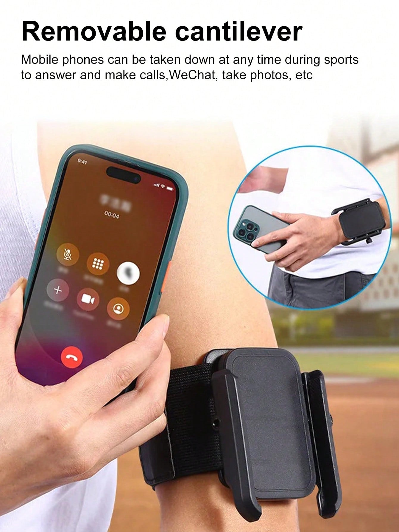 Cycling Sports Wristband Phone Holder For All 4-7 Inch Smartphones 360 Degree Rotating Phone Wristband Armband Holder Compatible With Iphone