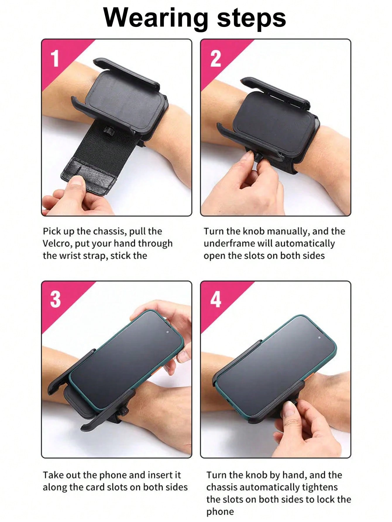 Cycling Sports Wristband Phone Holder For All 4-7 Inch Smartphones 360 Degree Rotating Phone Wristband Armband Holder Compatible With Iphone