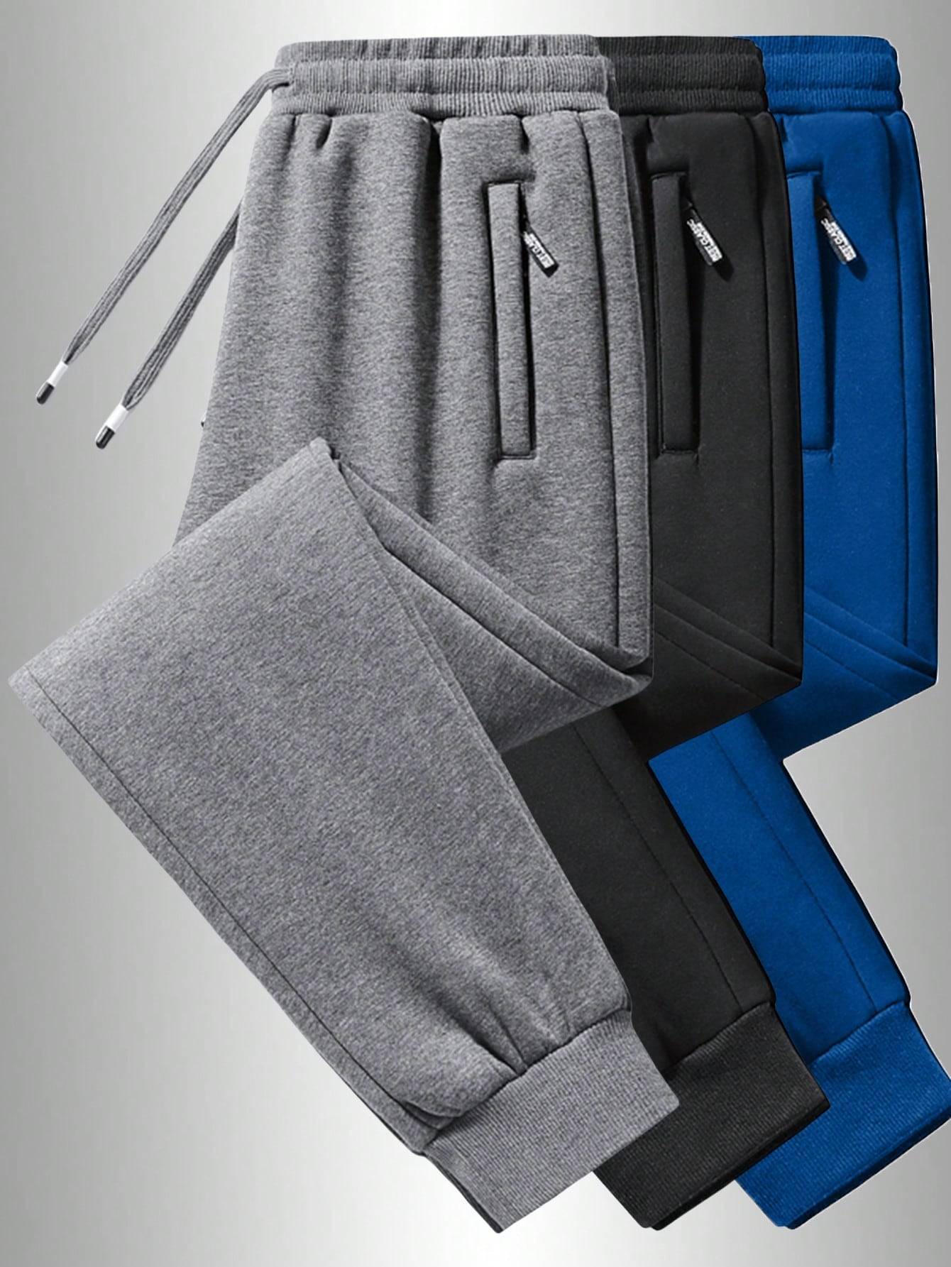 Comfortable Boyfriend Style Men's Loose Fit Sweatpants - Soft Zipper Pockets, Drawstring Waist, Solid Colors For All Seasons, Casual Wear, Relaxation, And Outdoor Activities