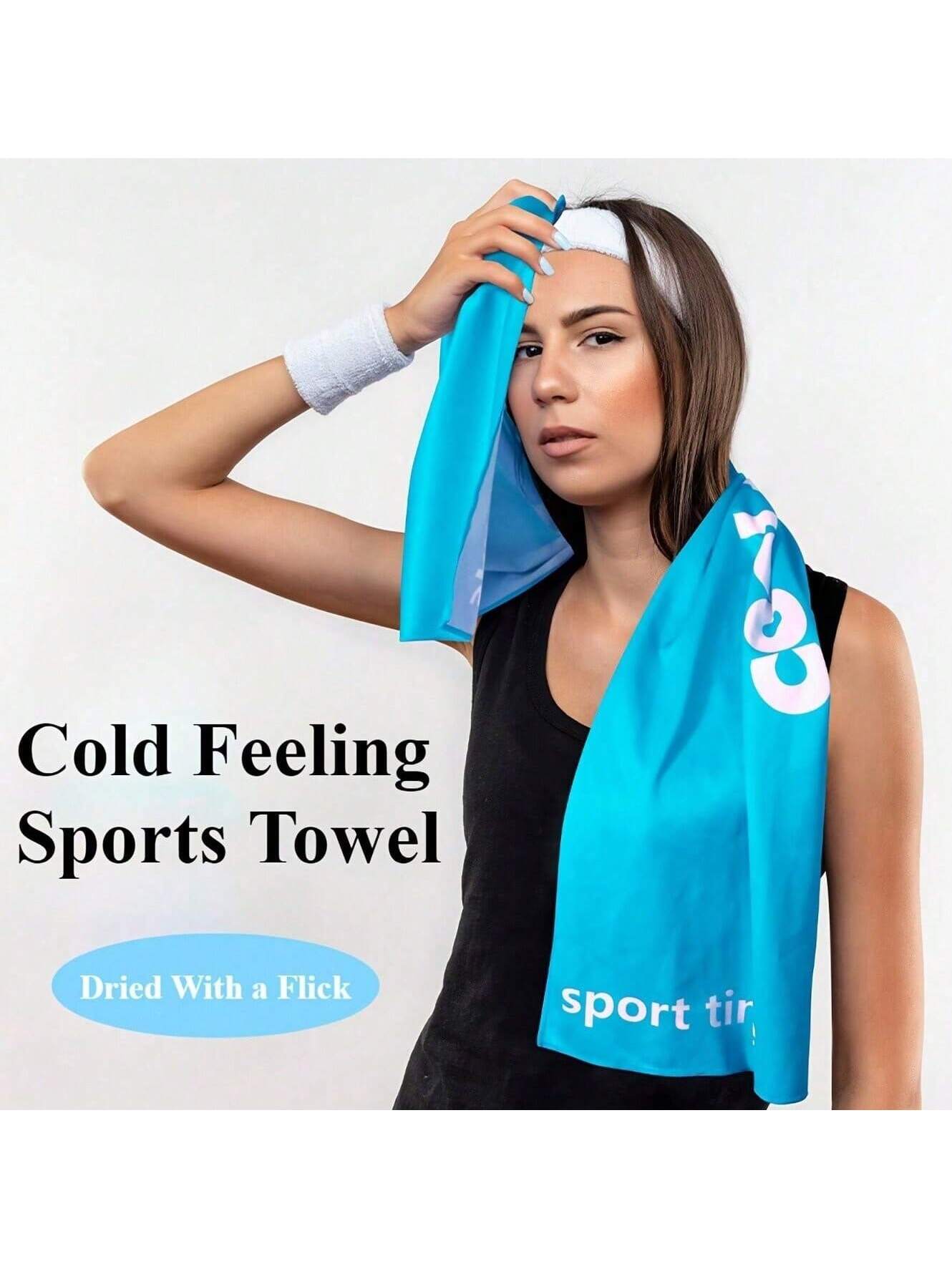 Microfiber Cooling Ice Towel, Breathable Quick Drying Sport Towel With Print, For Exercise Sweat Absorption