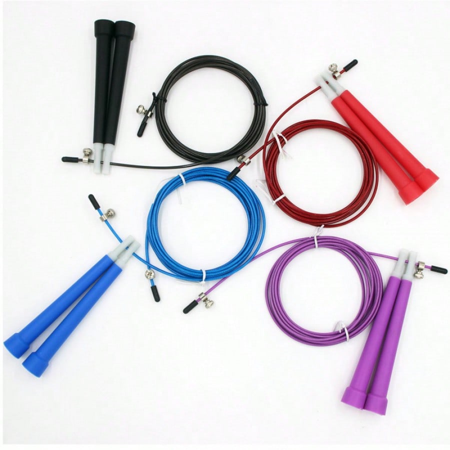 1pc Steel Wire Skipping Rope, Fitness Exercise Jumping Rope For Adults Weight Loss Sports, Unisex