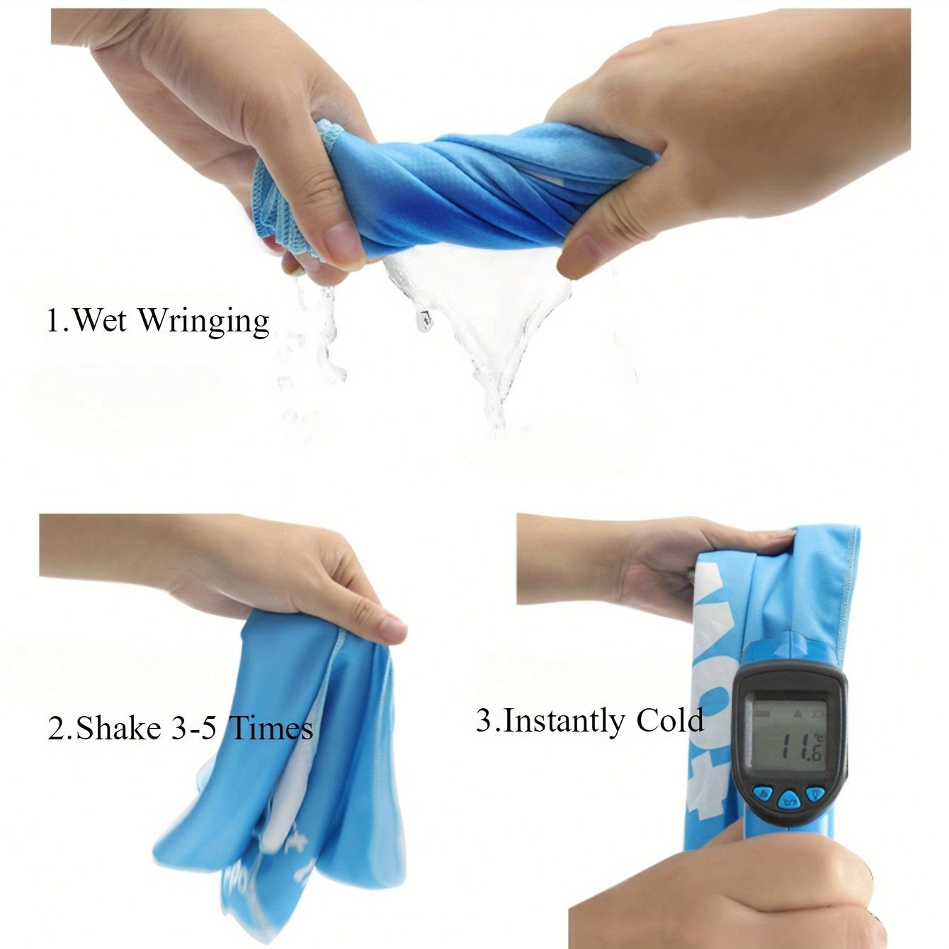 Microfiber Cooling Ice Towel, Breathable Quick Drying Sport Towel With Print, For Exercise Sweat Absorption