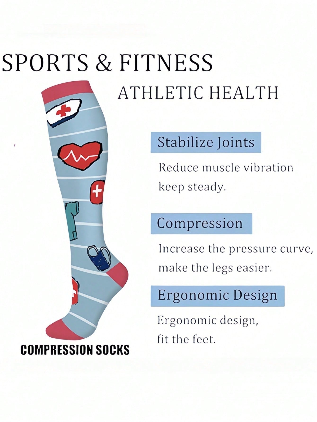 5 Pairs Women's Men's Athletic Socks Compression Socks Women's Men's Athletic Socks Cycling Adult Support Hose Circulation Running, Cycling, Hiking, Travel Socks