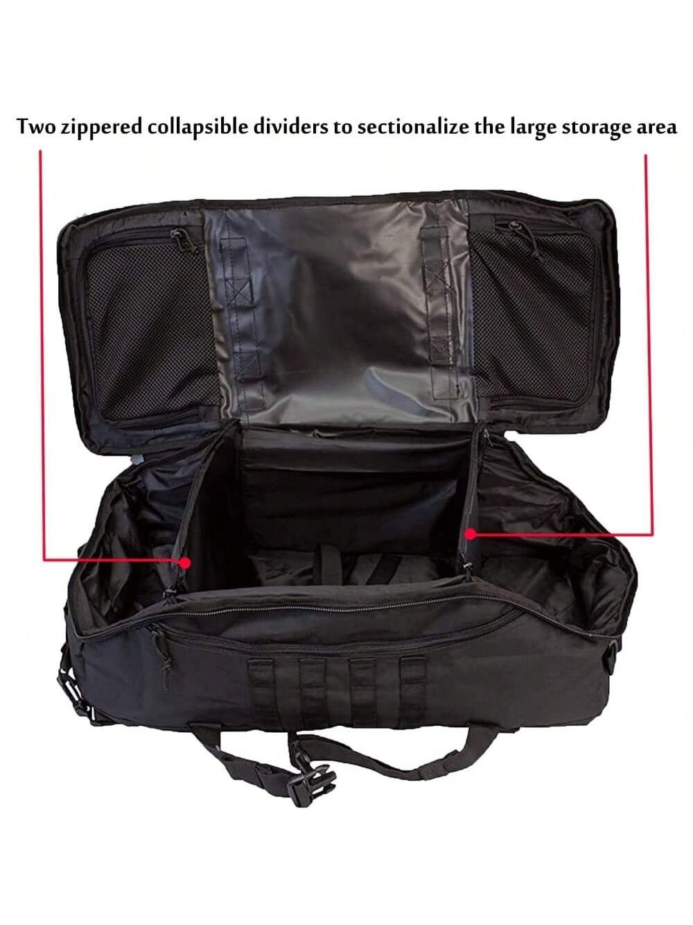 3 In 1 Tactical 45L Military Backpack Travel Duffle Bag For Weekender Gym Workout Deployment