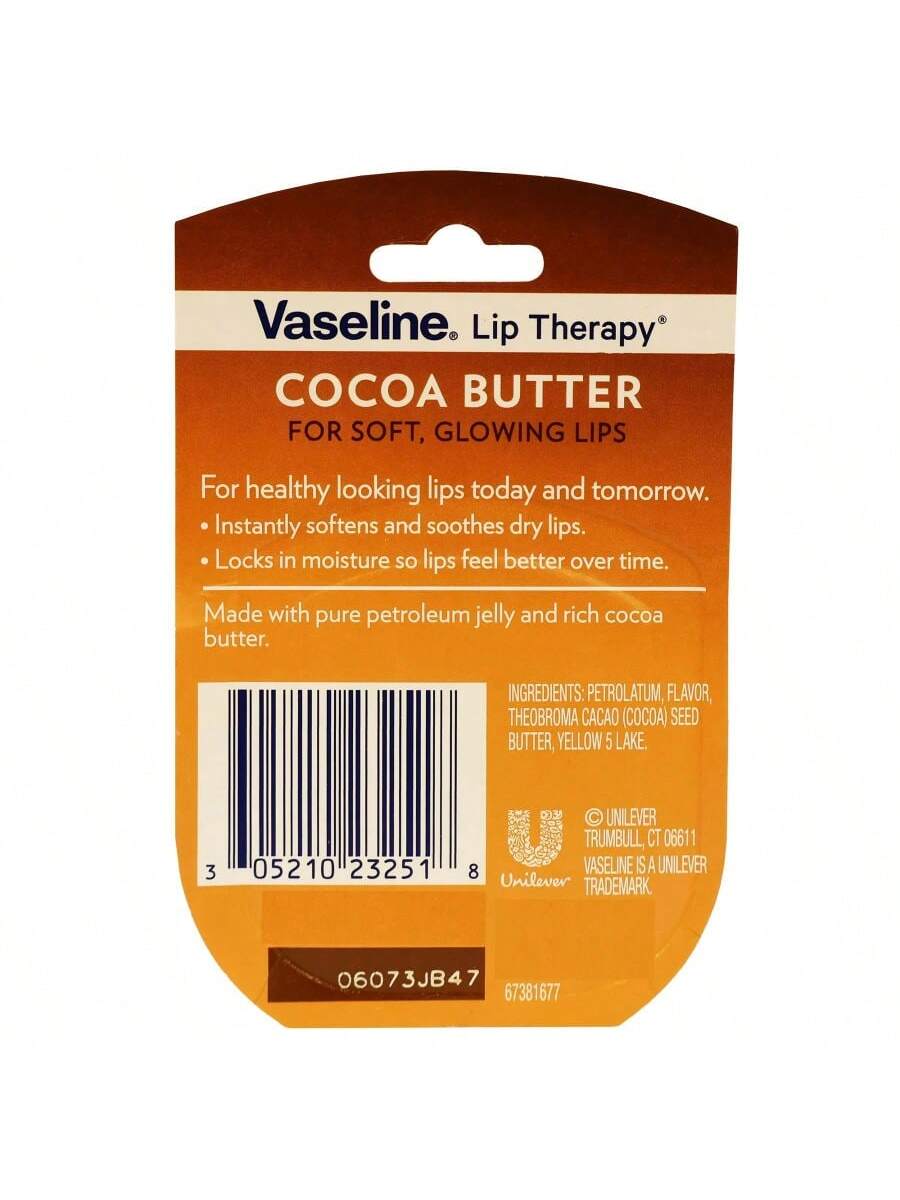 Vaseline Vaseline Lip Therapy Cocoa Butter – Mini Lip Balms For Soft, Glowing Lips, 0.25 Oz Ea (Pack Of 1)