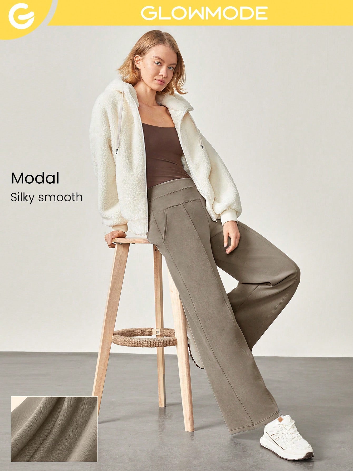 GLOWMODE Modal Silk Touch Relaxed Lounge Pants Fall